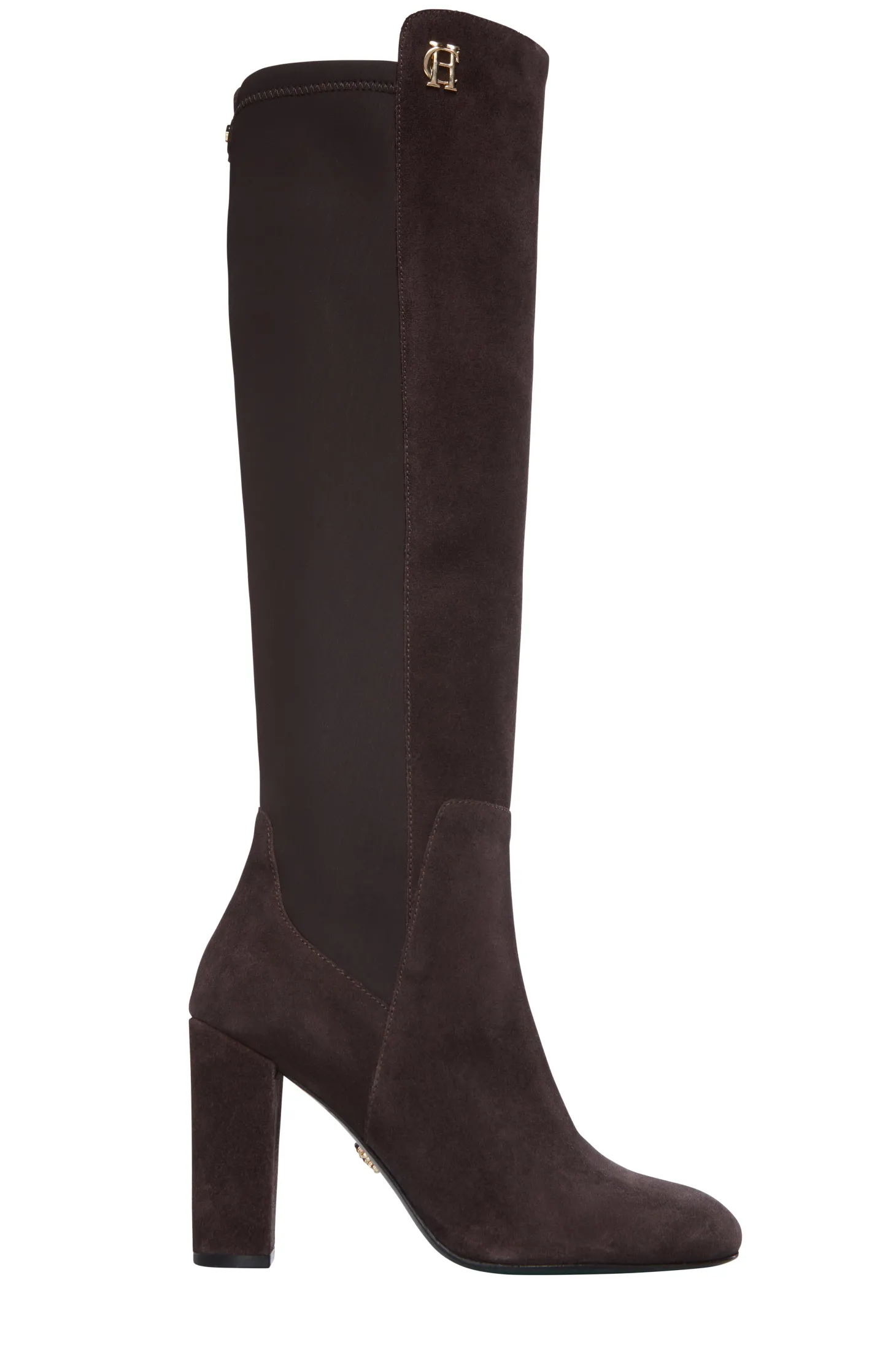 Women Holland Cooper Boots | Albany Heeled Boot (Chocolate Suede)