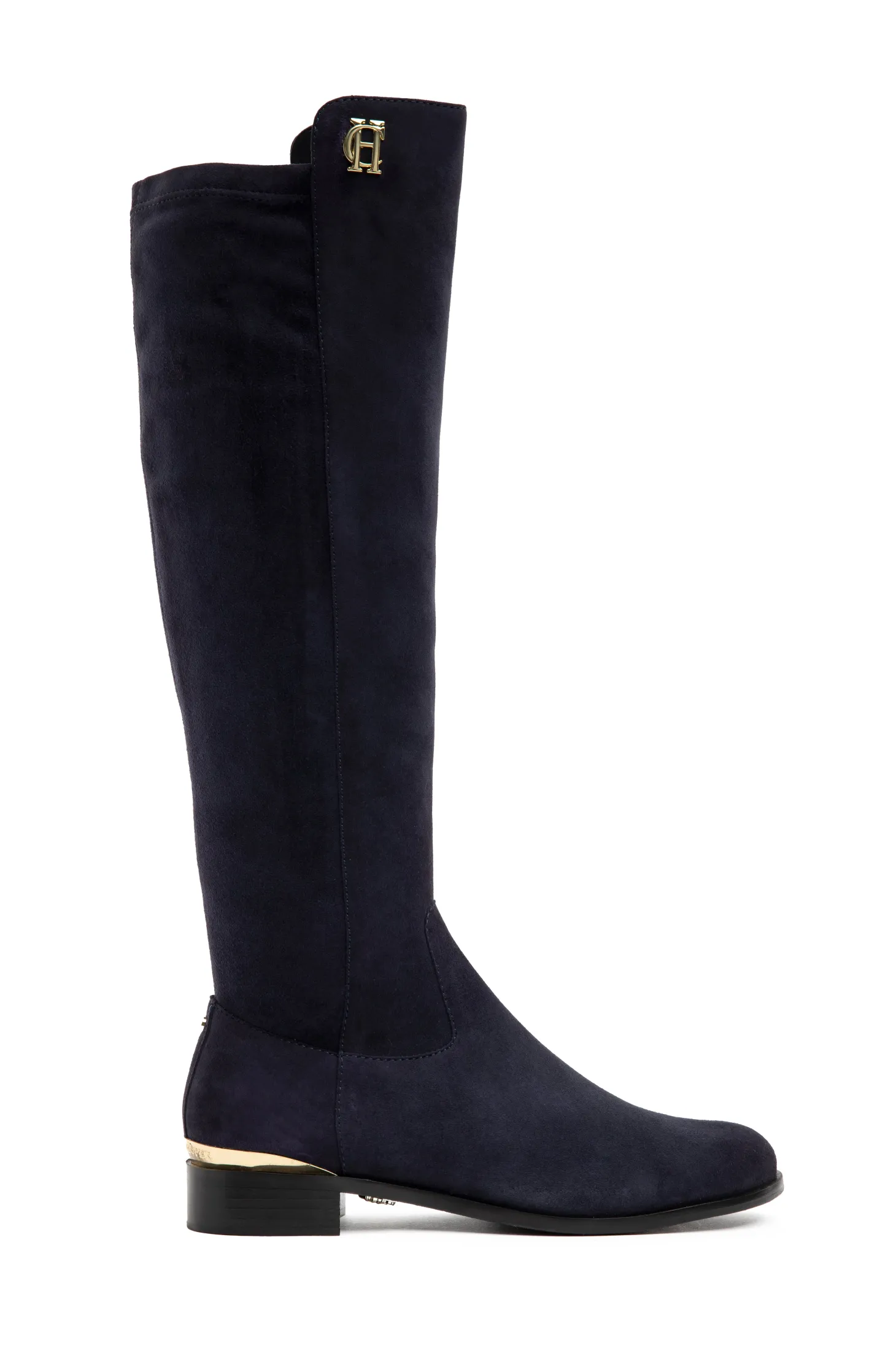 Women Holland Cooper Boots | Albany Knee Boot (Ink Navy Suede)