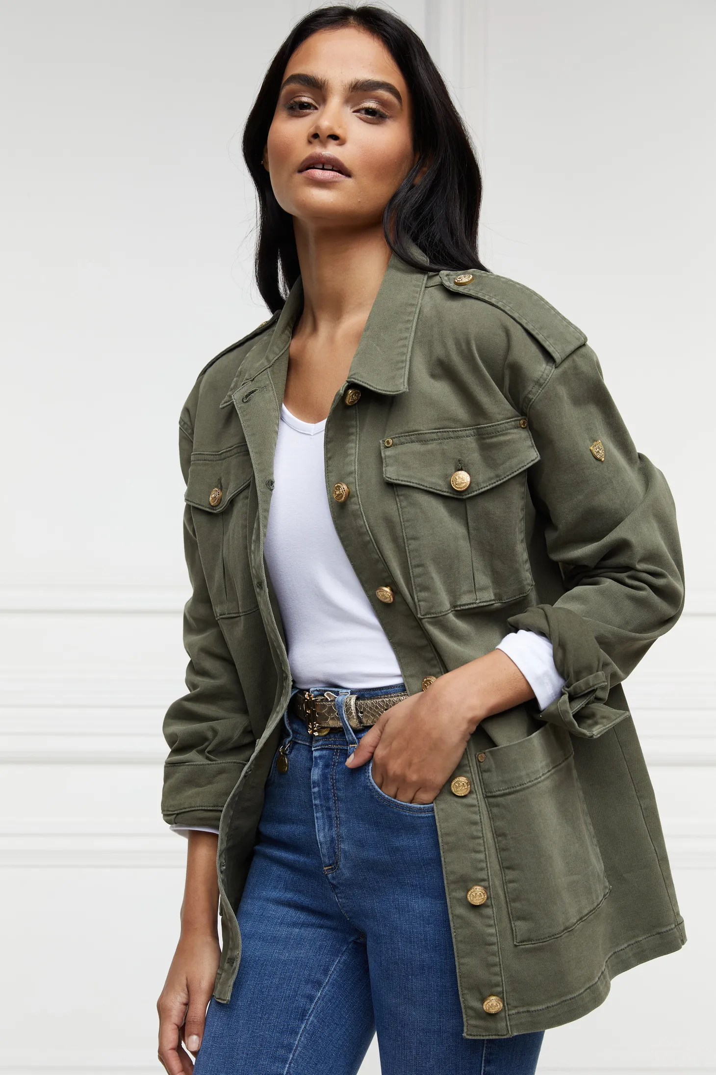 Women Holland Cooper Jackets | Artillery Jacket (Hunter Green)