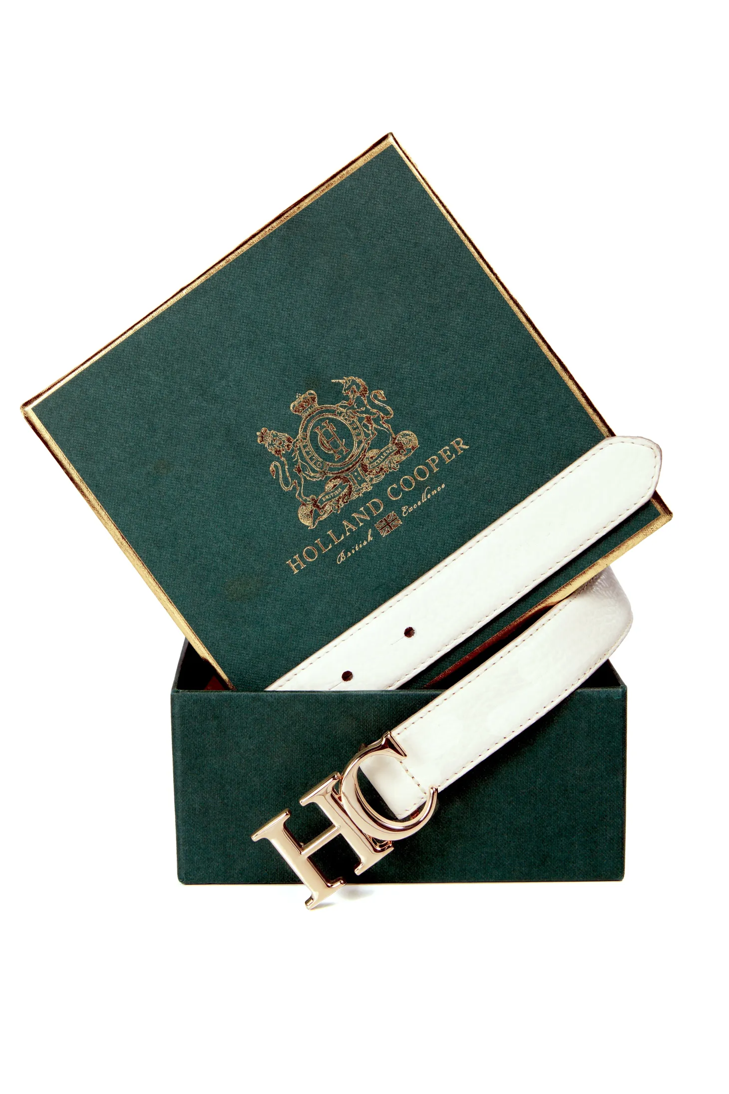 Women Holland Cooper Belts | Belts | Atelier Slim Logo Belt (Off White)