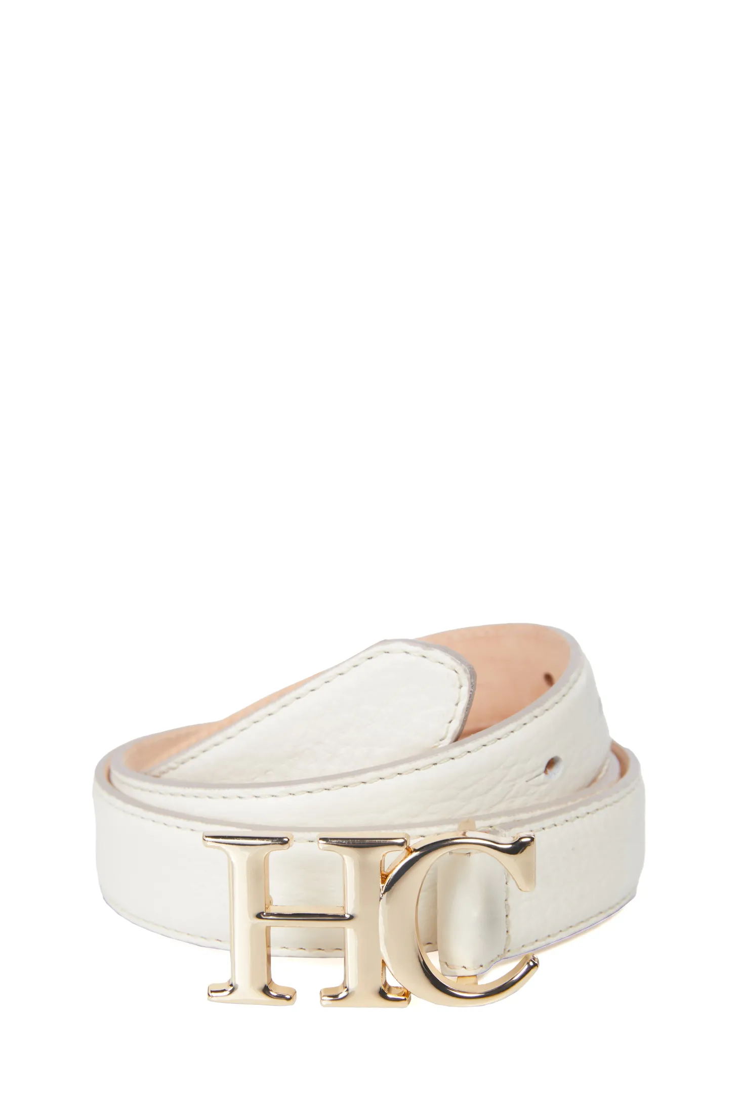 Women Holland Cooper Belts | Belts | Atelier Slim Logo Belt (Off White)