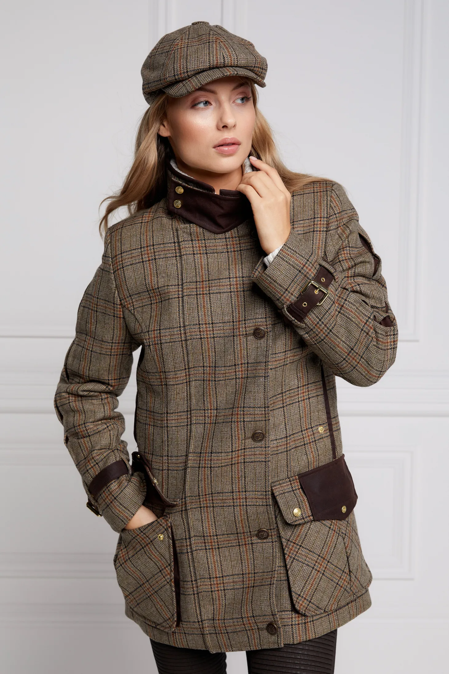 Women Holland Cooper Coats | Balmoral Field Coat (Bourbon Tweed)