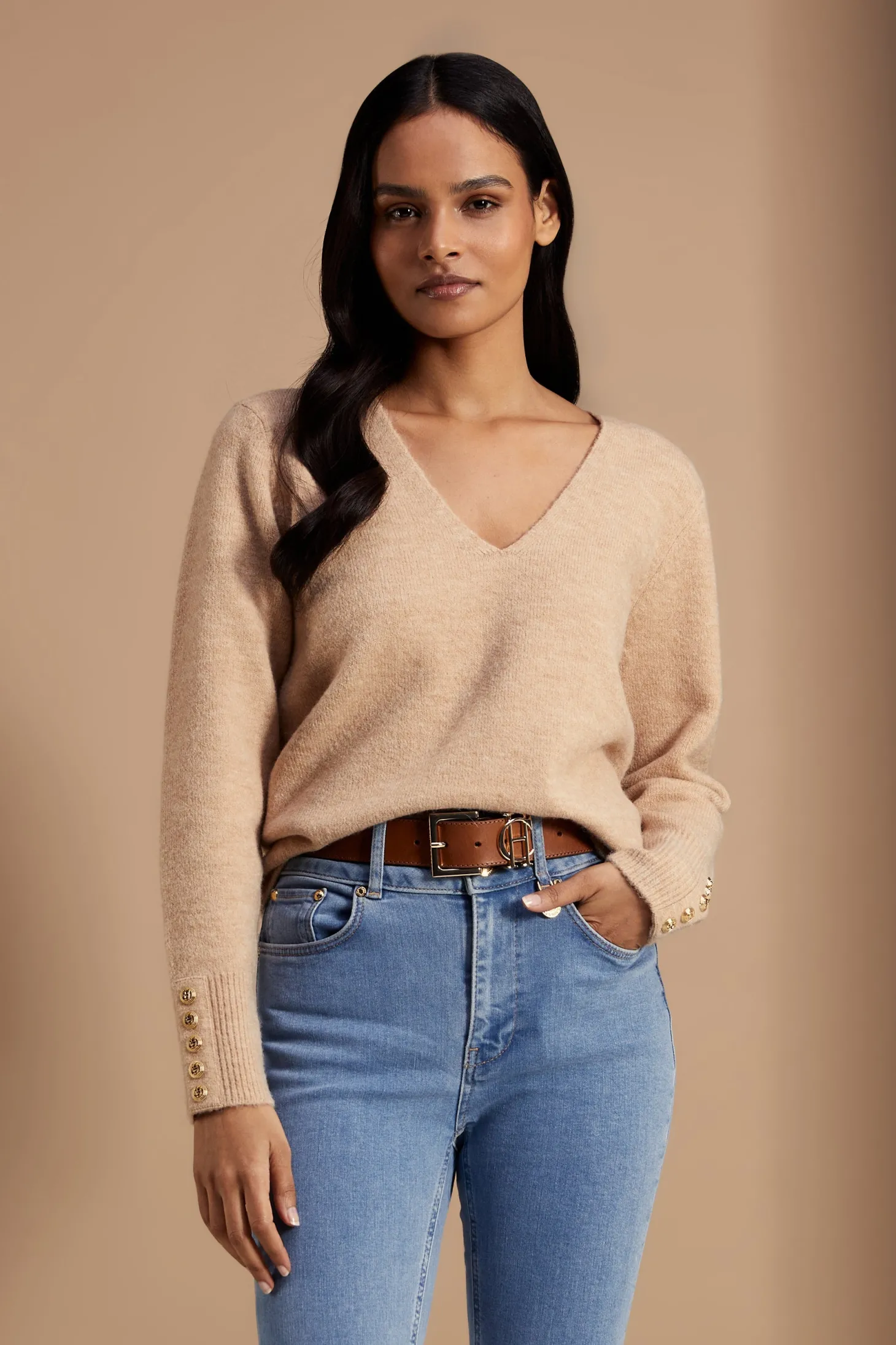 Women Holland Cooper Knitwear | Berkeley V-Neck Knit