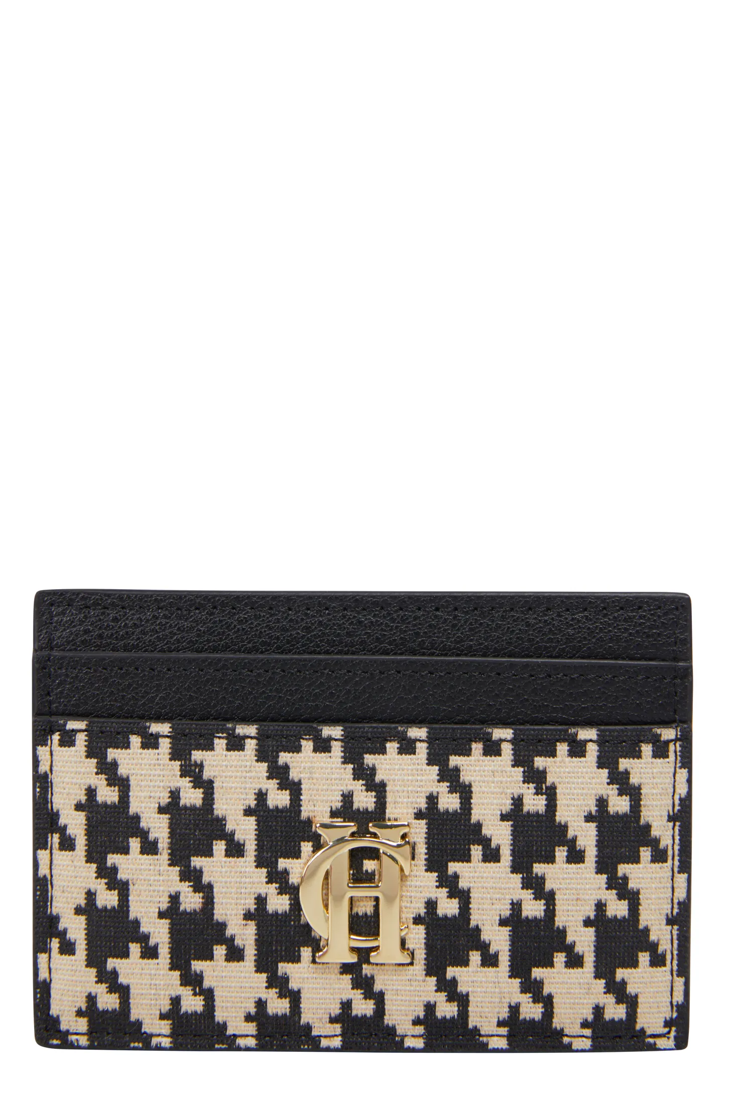 Women Holland Cooper Small Leather Goods | Small Leather Goods | Chelsea Card Holder (Ecru Houndstooth)