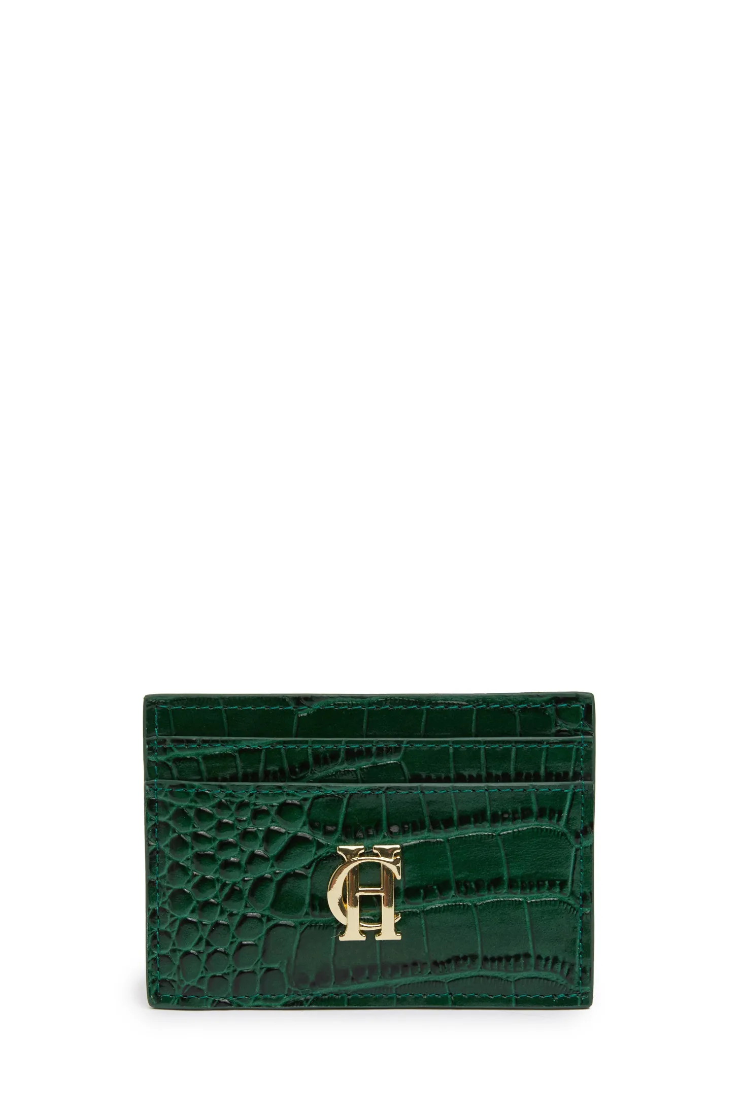 Women Holland Cooper Small Leather Goods | Small Leather Goods | Chelsea Card Holder (Emerald Croc)