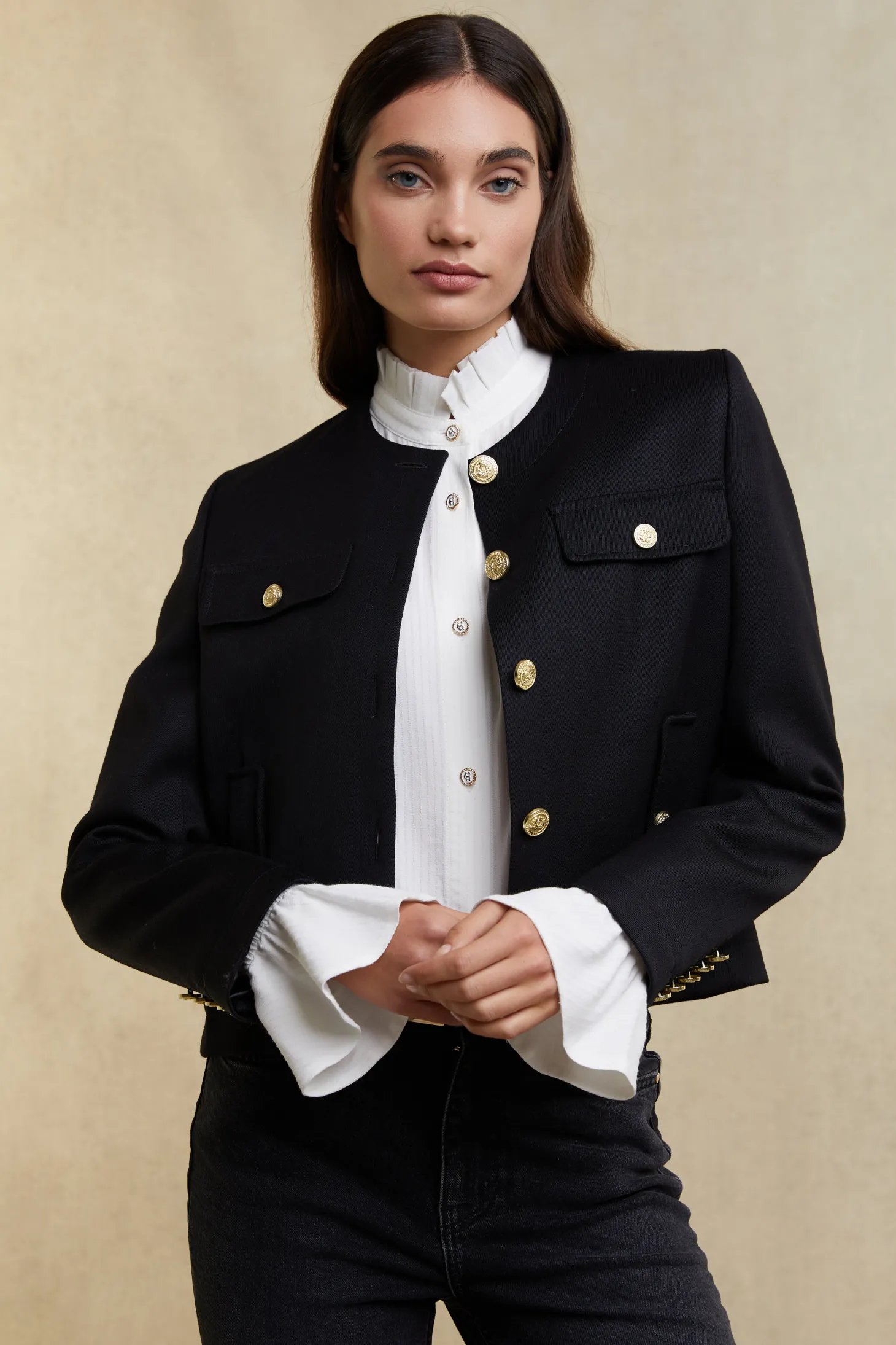 Women Holland Cooper Jackets | Tailoring | Chelsea Jacket (Black Twill)