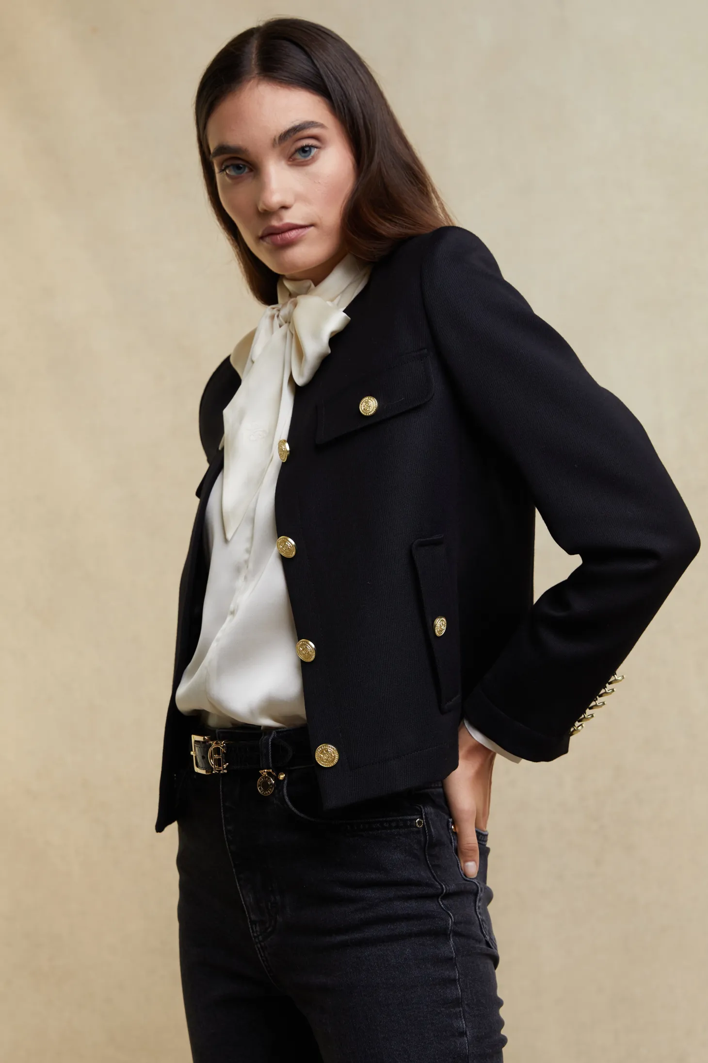 Women Holland Cooper Jackets | Tailoring | Chelsea Jacket (Black Twill)