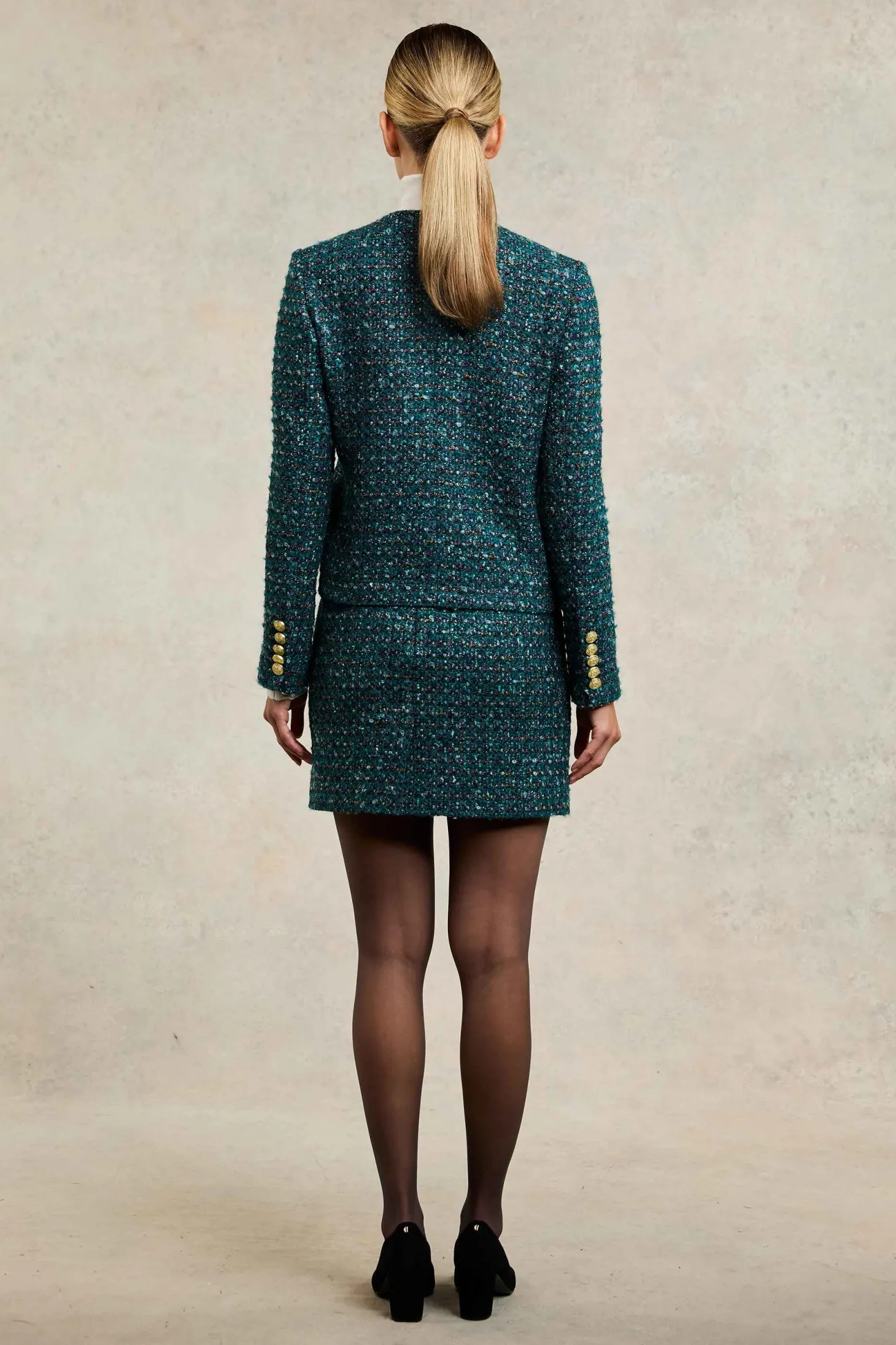 Women Holland Cooper Jackets | Chelsea Jacket (Emerald Boucle)