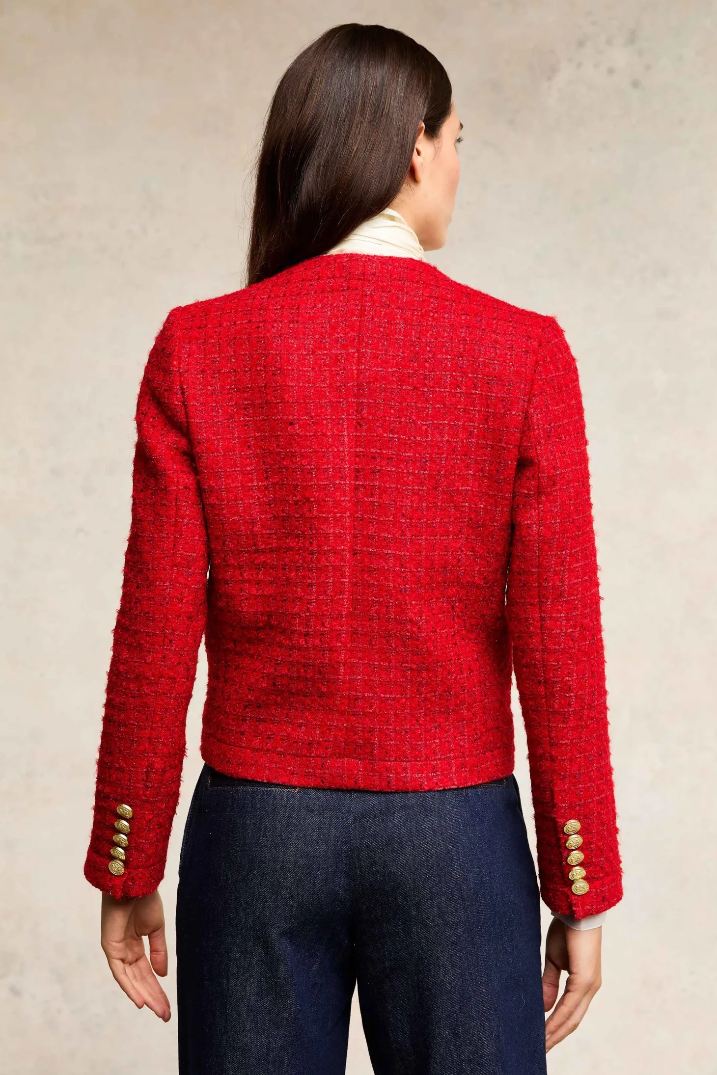 Women Holland Cooper Jackets | Tailoring | Chelsea Jacket (Red Boucle)