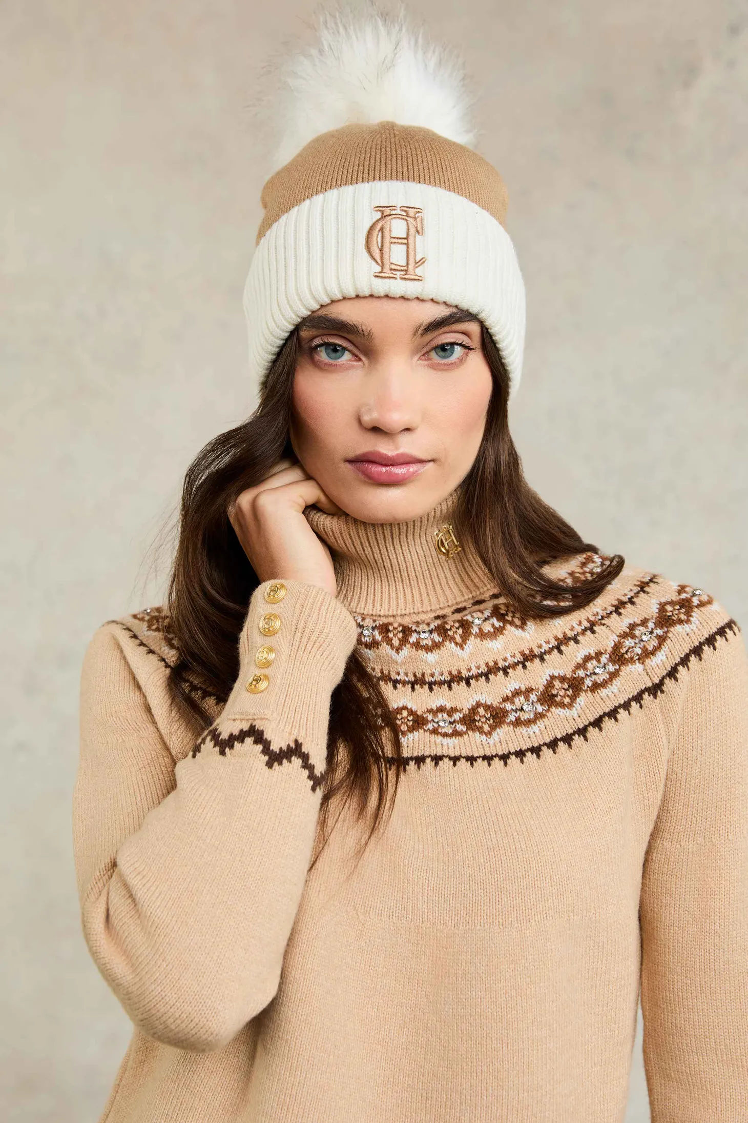 Women Holland Cooper Hats & Headbands | Hats & Headbands | Chelsea Merino Bobble Hat