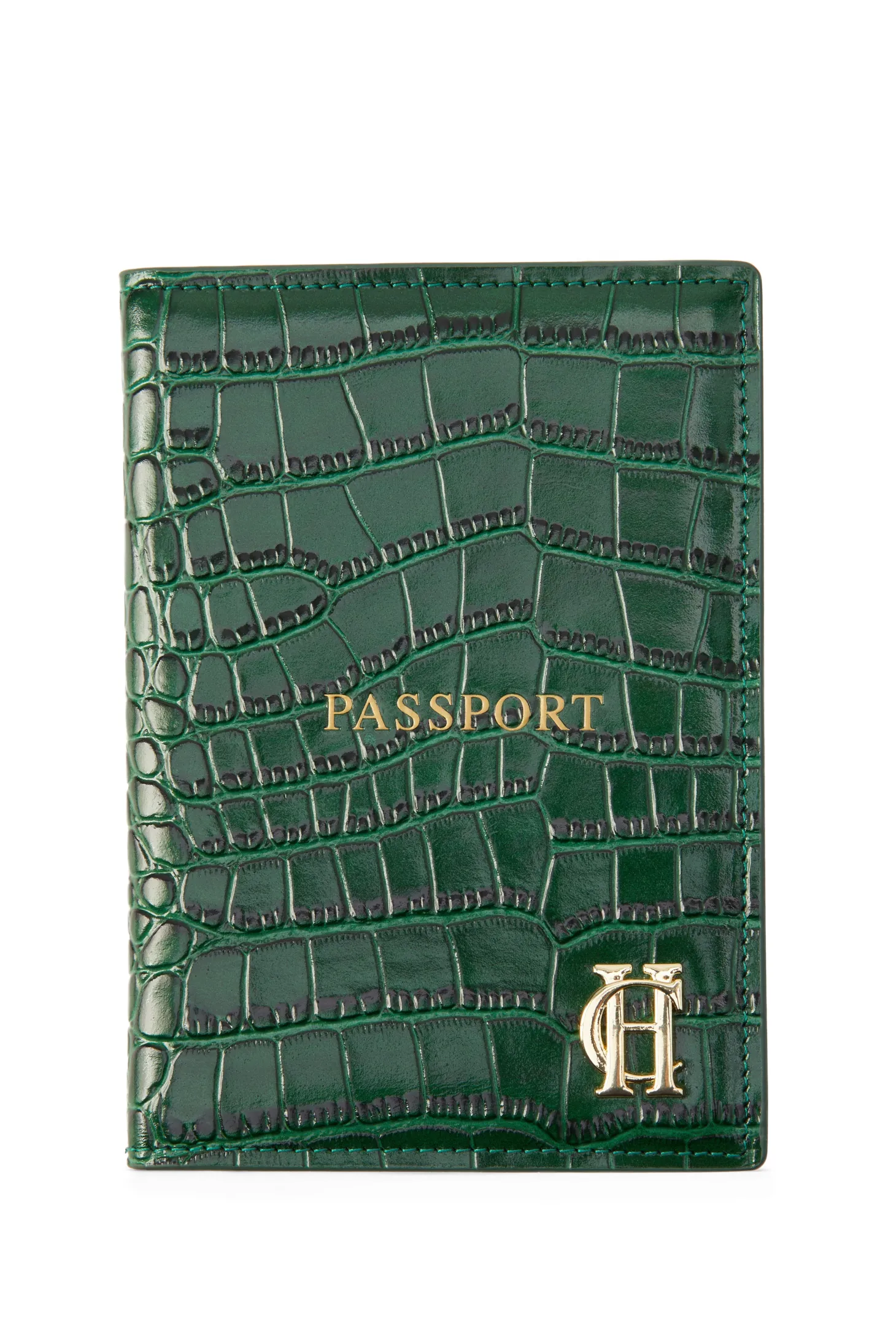 Women Holland Cooper Small Leather Goods | Small Leather Goods | Chelsea Passport Holder (Emerald Croc)