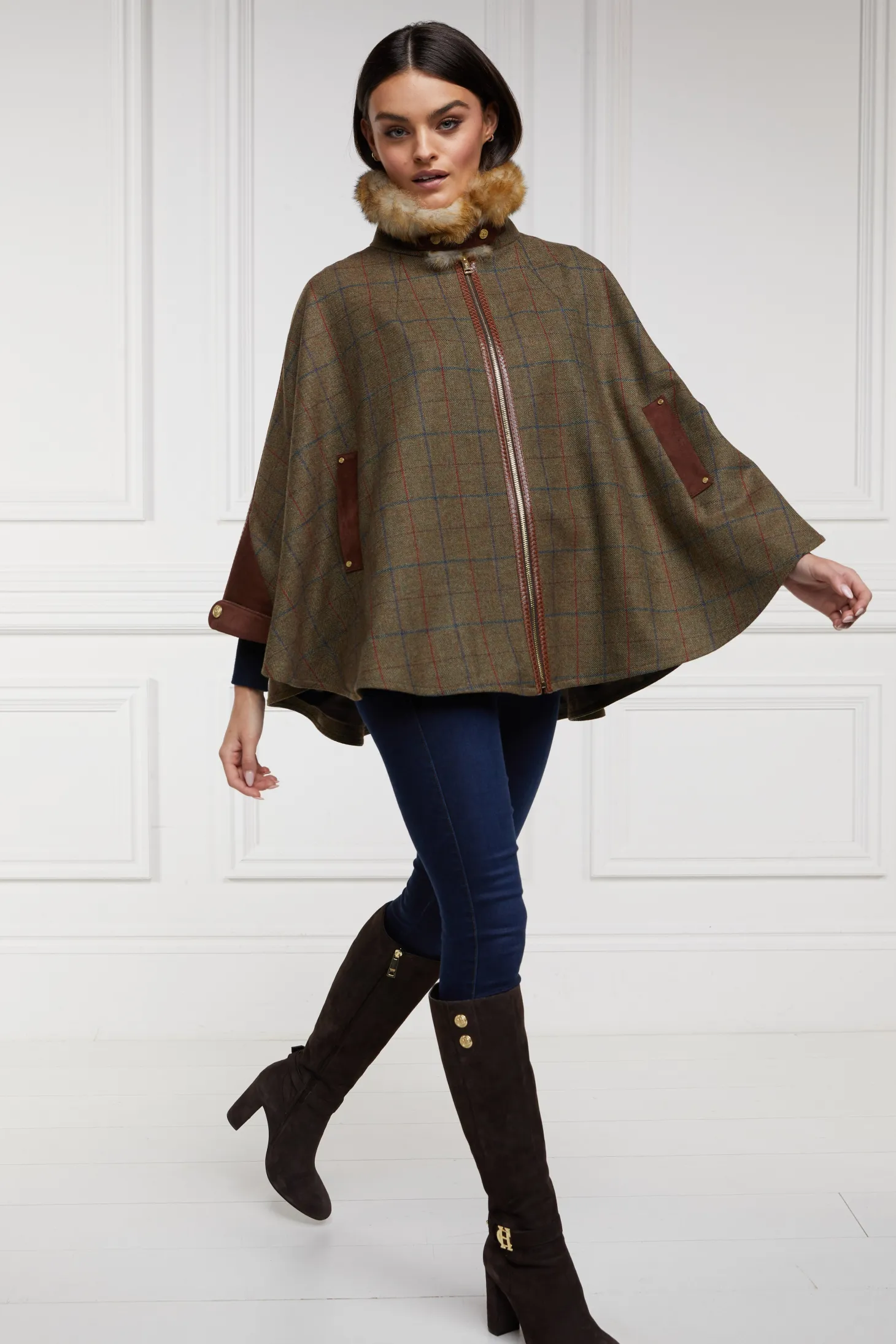 Women Holland Cooper Capes | Tailoring | Chiltern Cape (Glen Green)