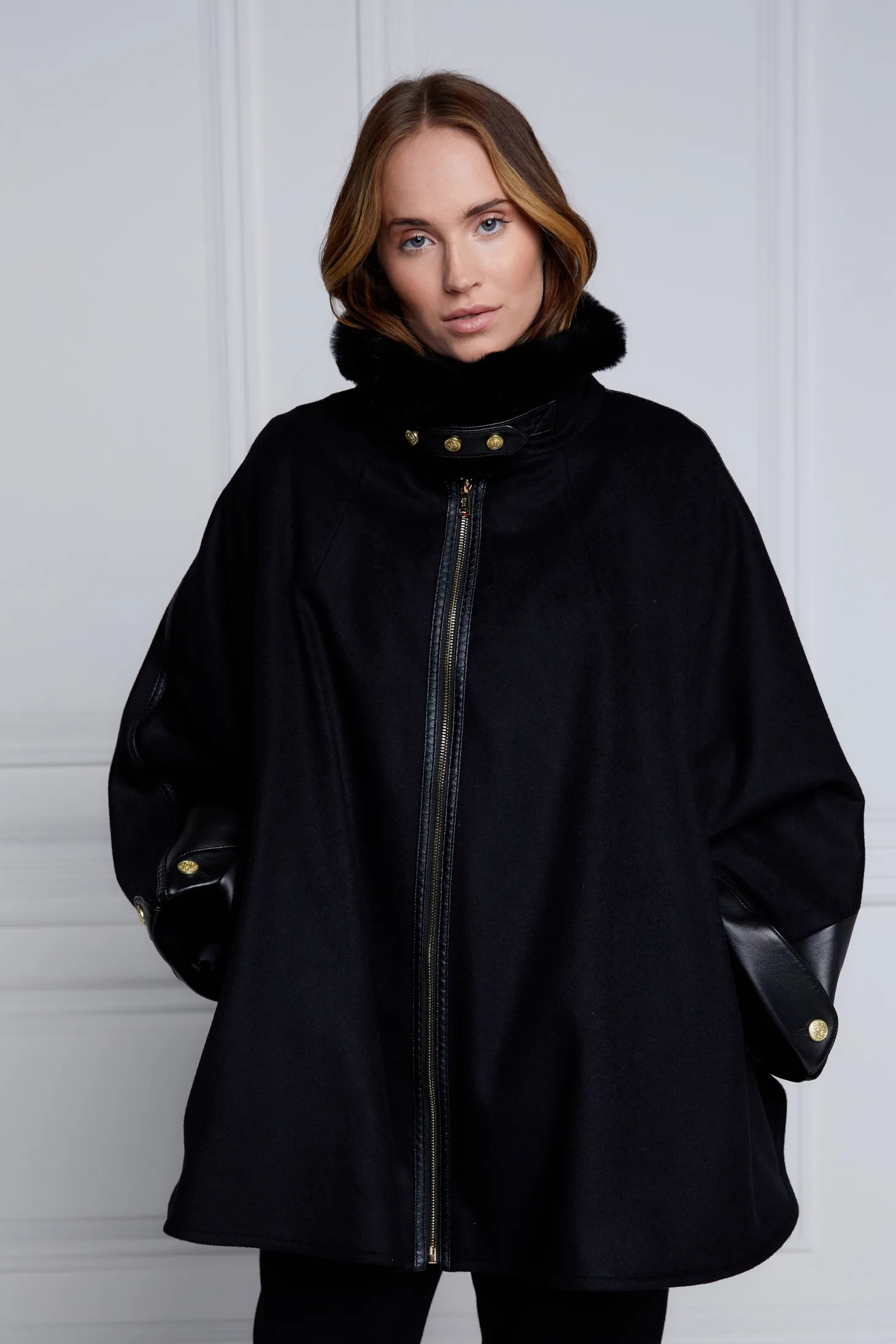 Women Holland Cooper Capes | Tailoring | Chiltern Cape (Soft Black)