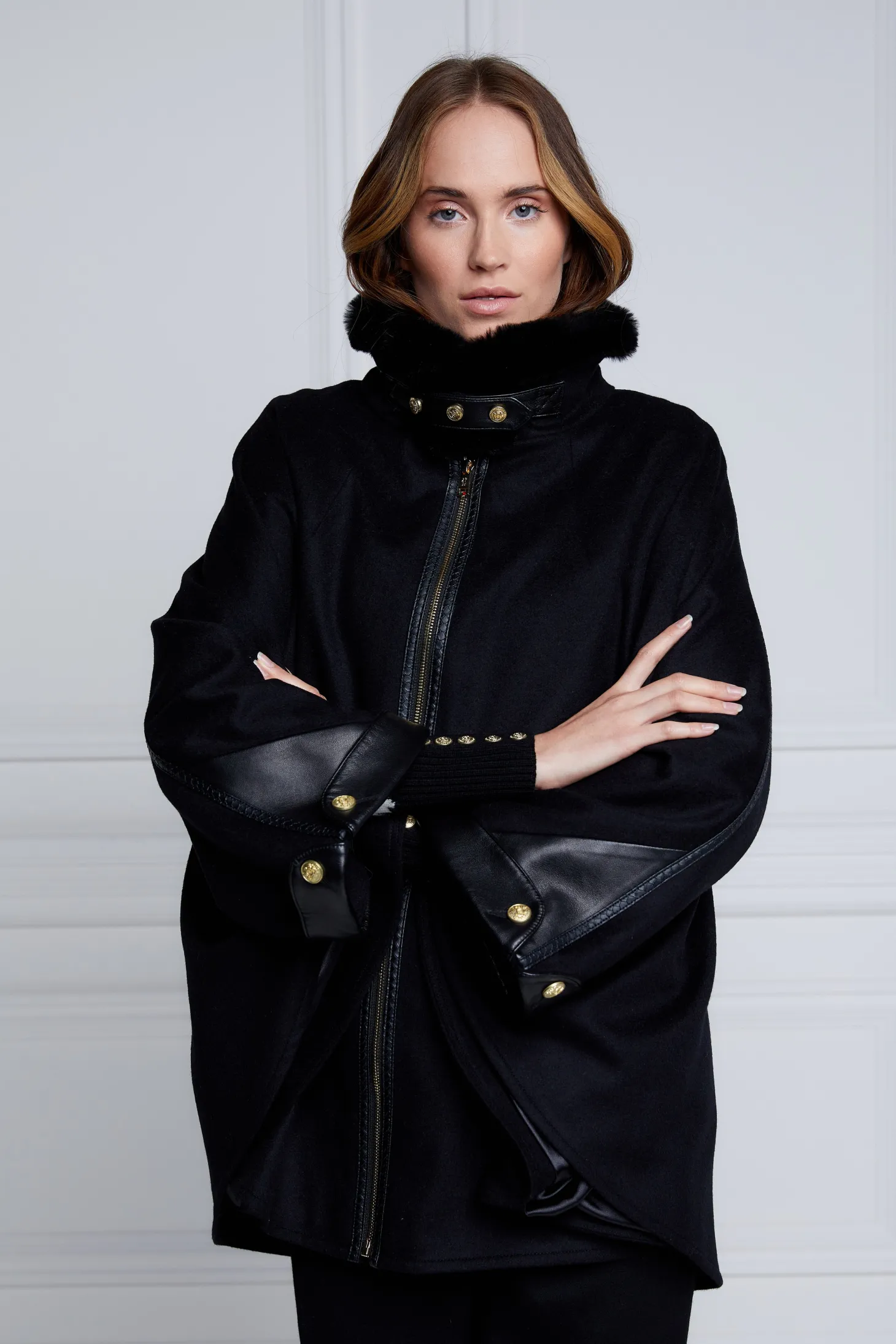 Women Holland Cooper Capes | Tailoring | Chiltern Cape (Soft Black)