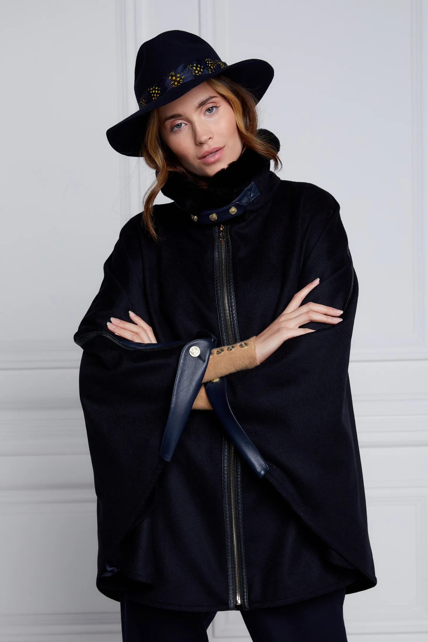 Women Holland Cooper Capes | Tailoring | Chiltern Cape (Soft Navy)