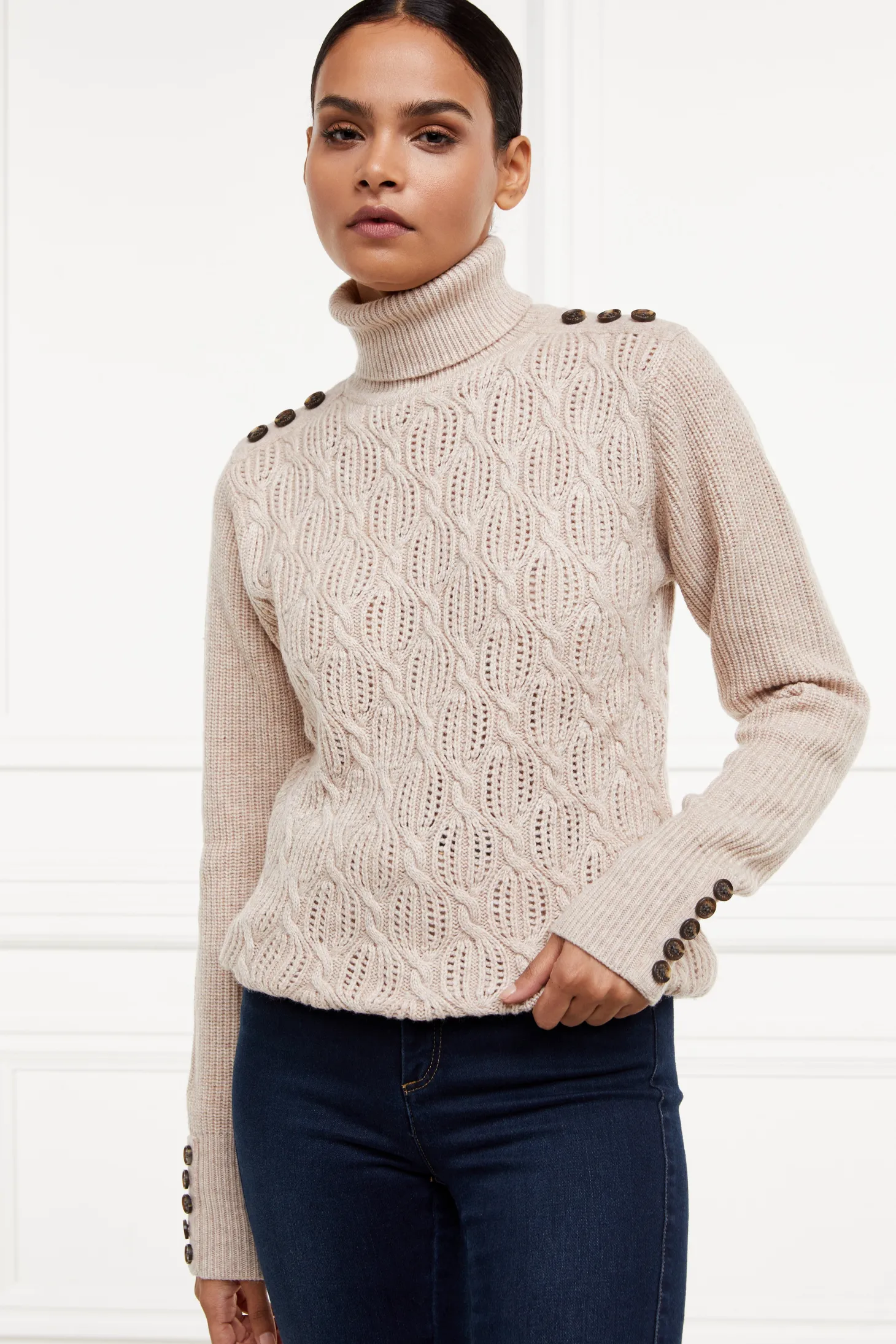 Women Holland Cooper Knitwear | Cotswold Roll Neck Knit