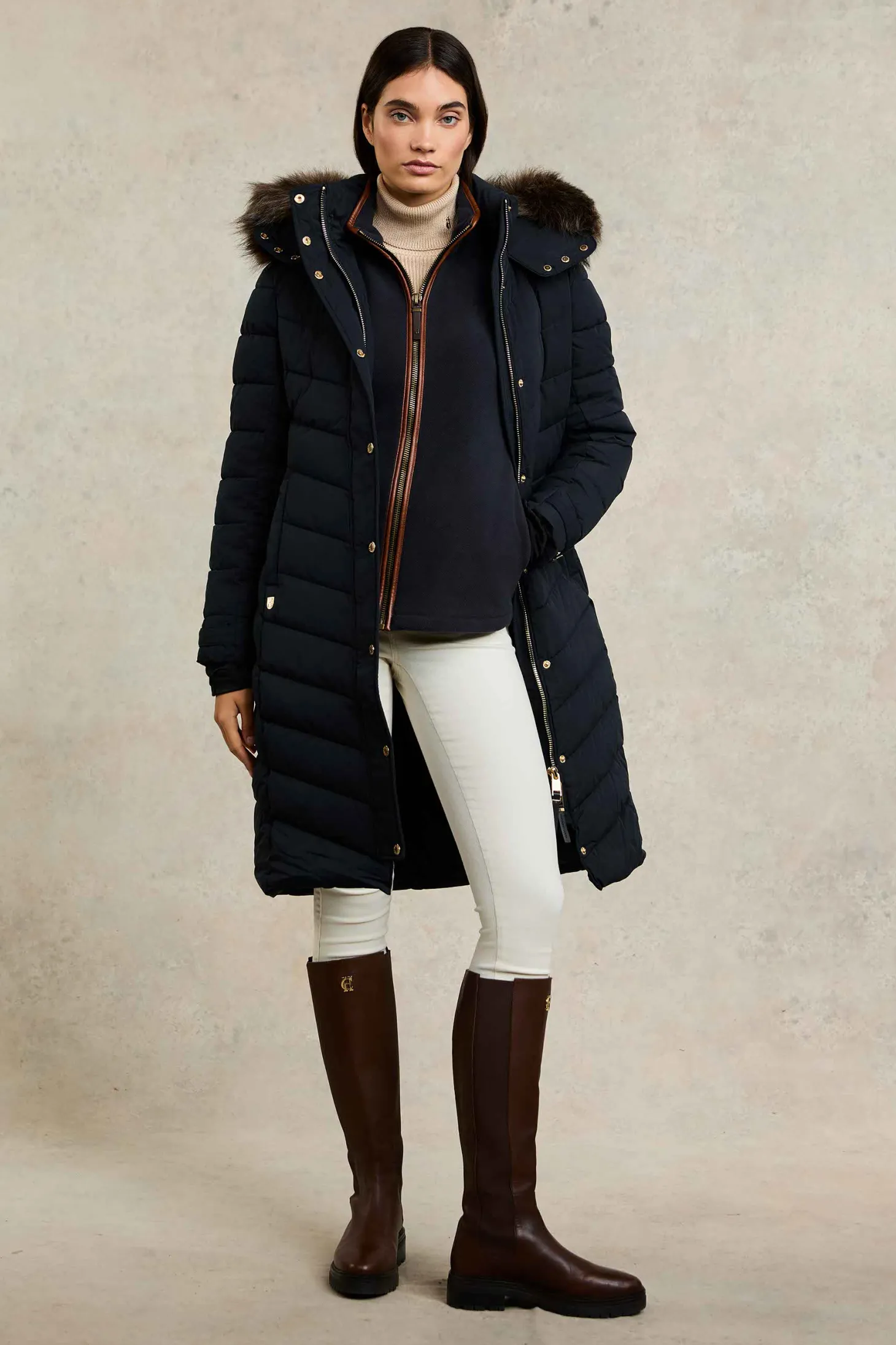 Women Holland Cooper Gilets | Fleeces | Country Fleece Gilet (Ink Navy)