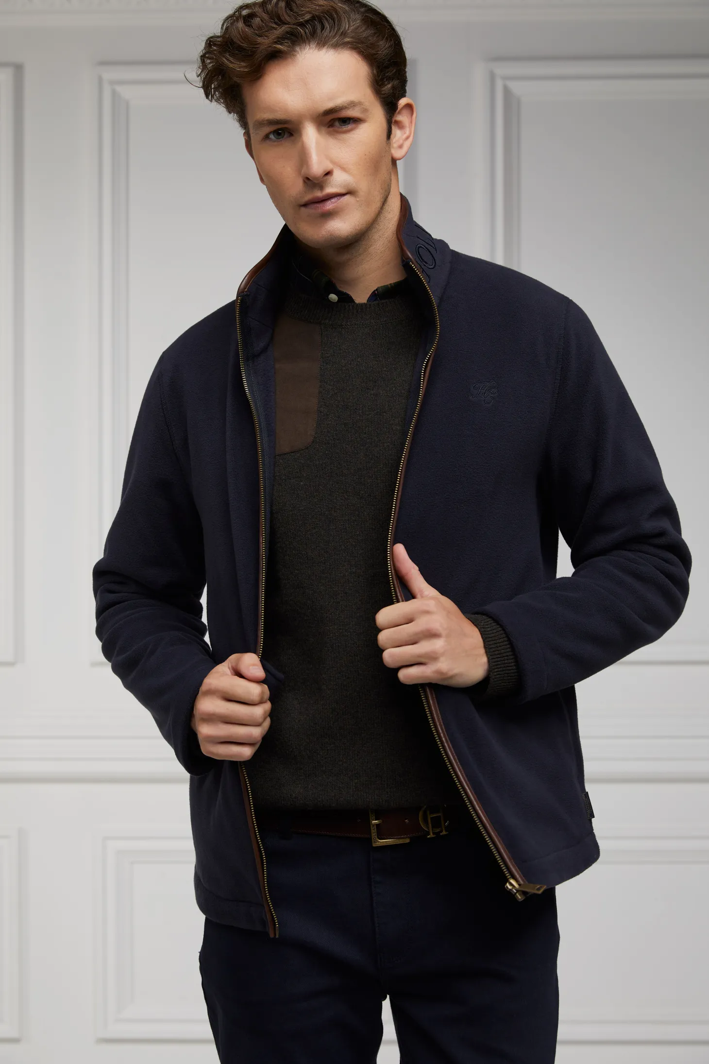 Holland Cooper Fleeces | Country Fleece Jacket (Ink Navy)