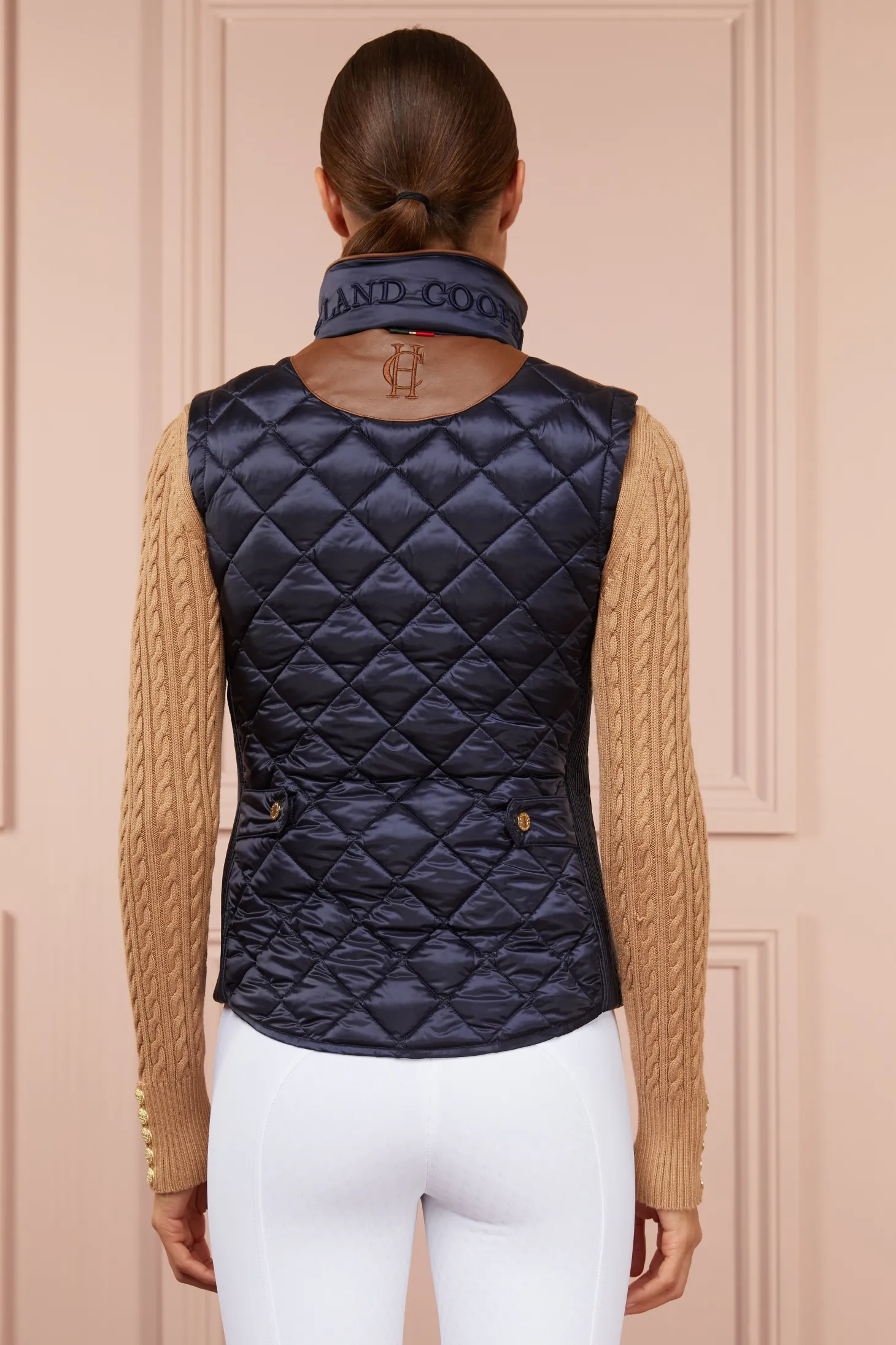 Women Holland Cooper Gilets | Gilets | Diamond Quilt Classic Gilet (Ink Navy)