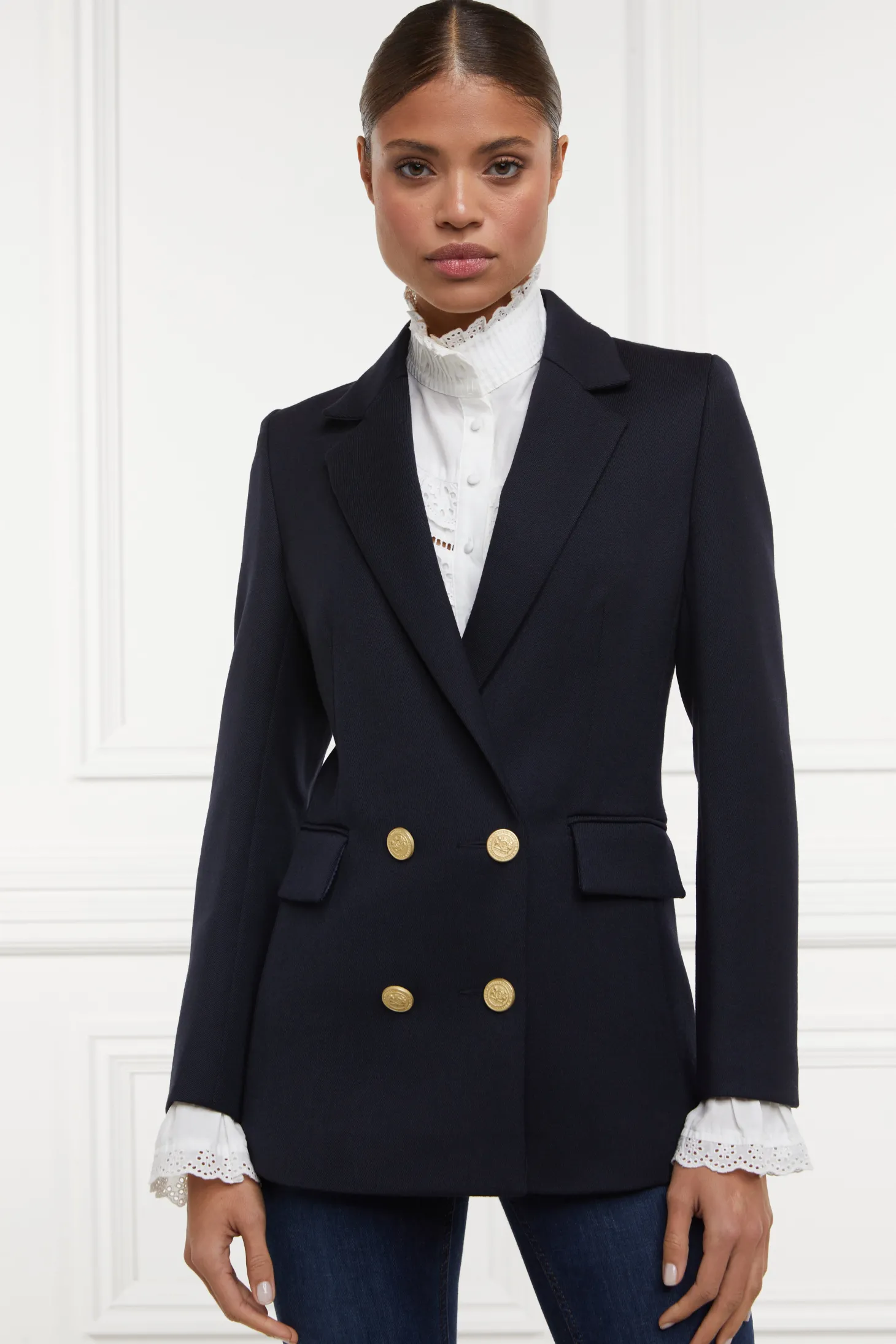 Women Holland Cooper Blazers | Tailoring | Double Breasted Blazer (Navy Twill)