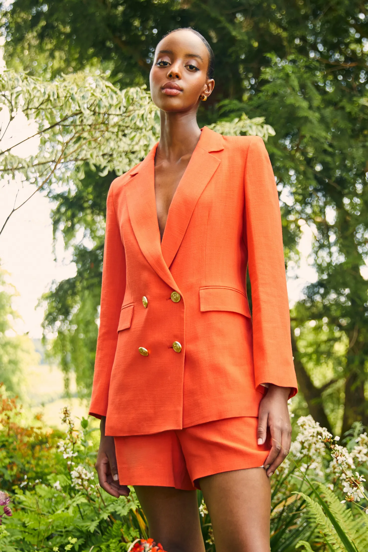 Women Holland Cooper Blazers | Tailoring | Double Breasted Blazer (Neroli Linen)