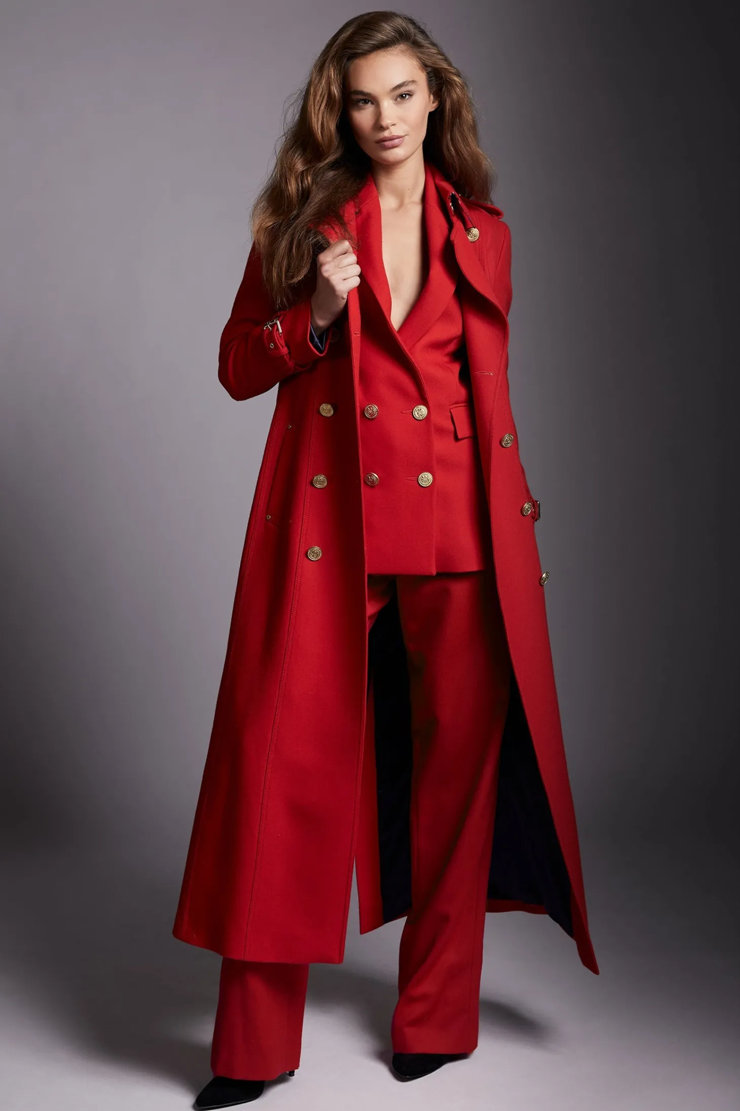 Women Holland Cooper Blazers | Tailoring | Double Breasted Blazer (Red Barathea)