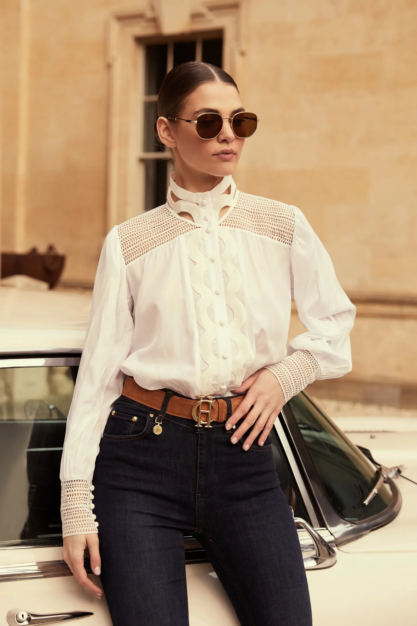 Women Holland Cooper Shirts & Blouses | Featherton Lace Shirt