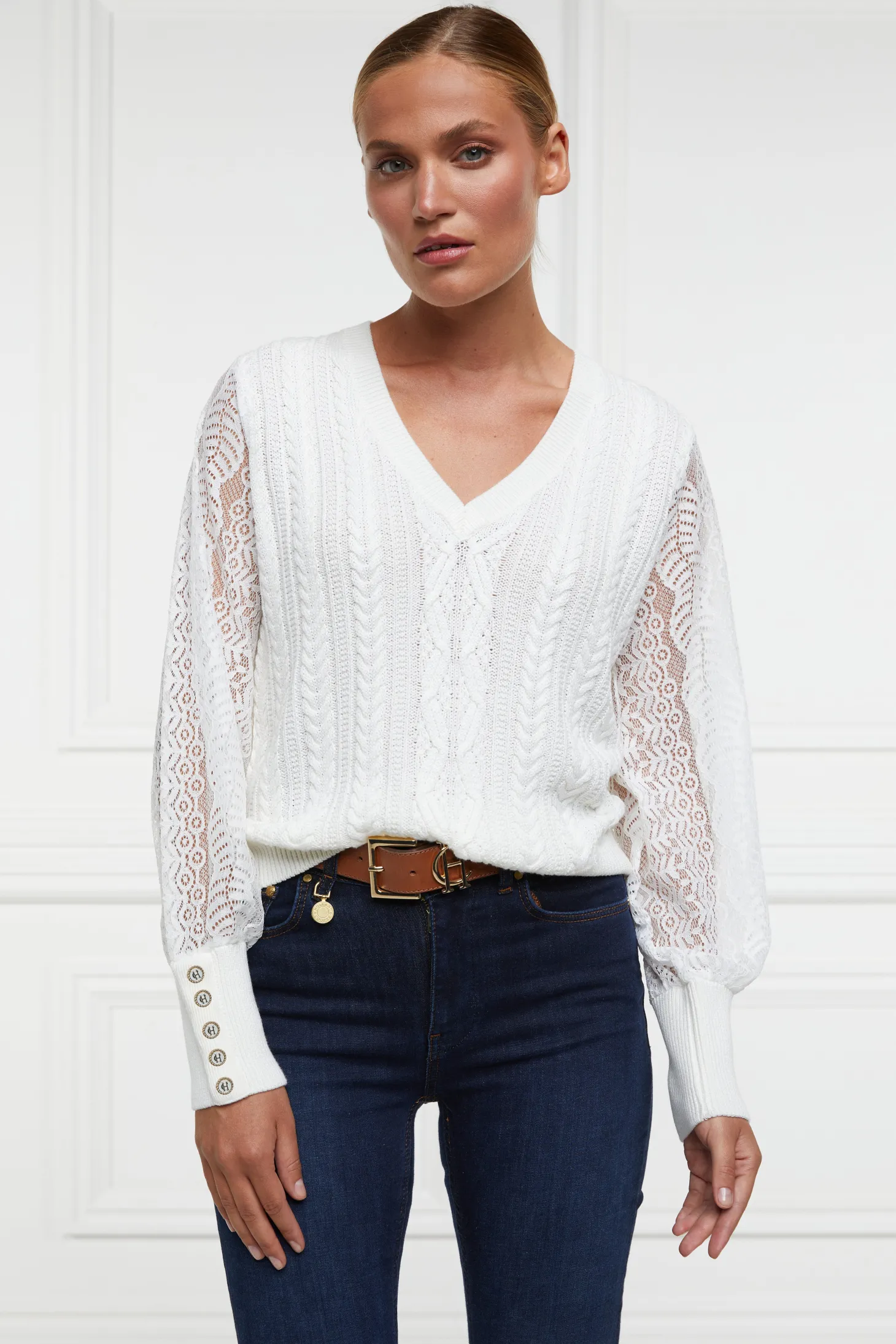 Women Holland Cooper Knitwear | Featherton V-Neck Knit