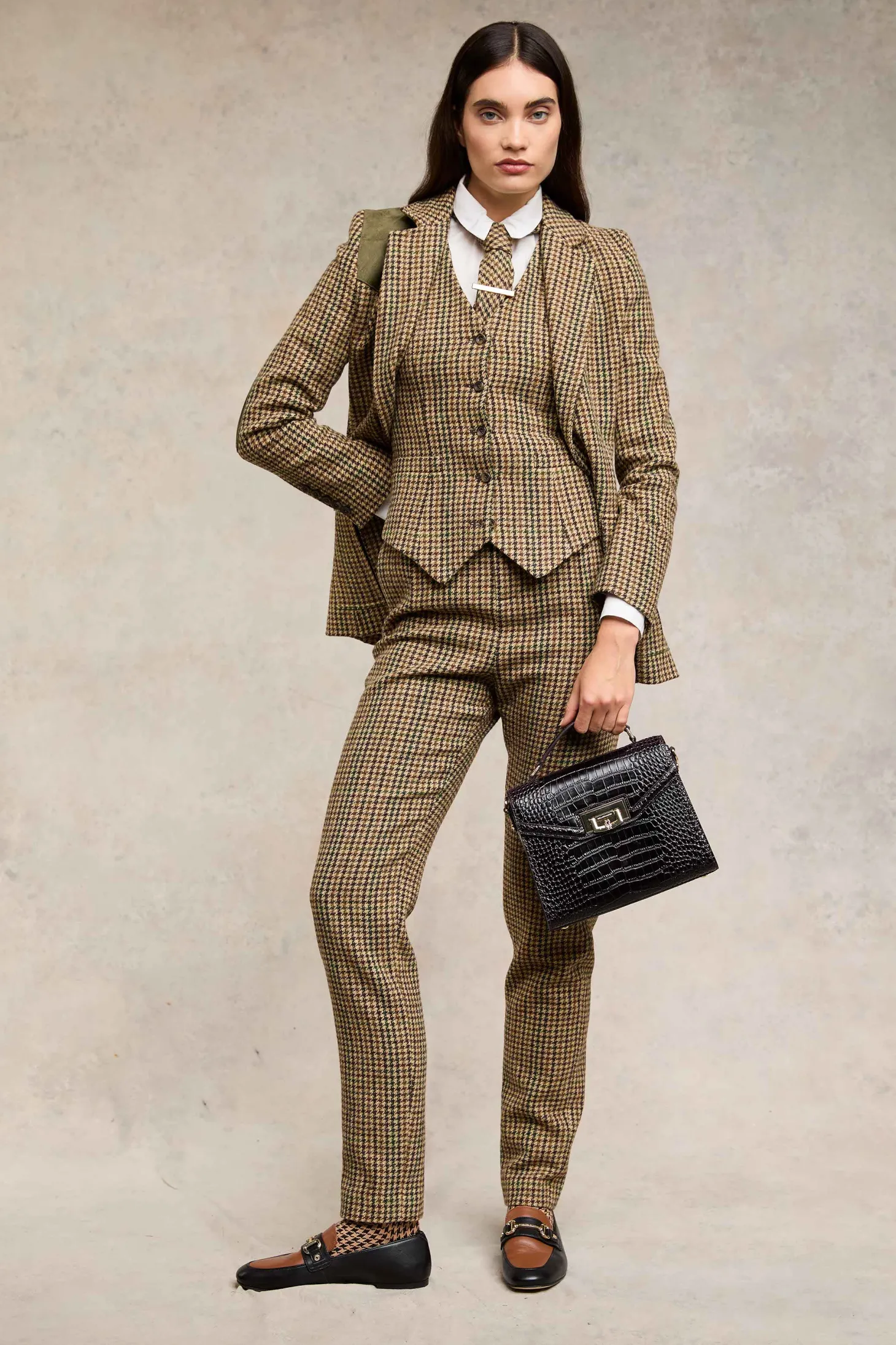 Women Holland Cooper Waistcoats | Tailoring | Hampton Waistcoat (Hailes Green Tweed)