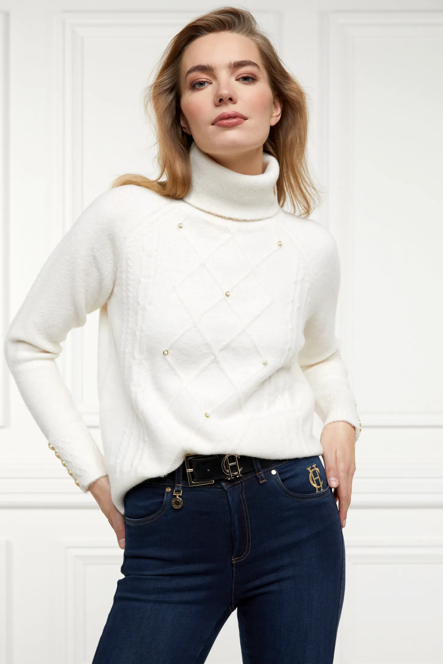 Women Holland Cooper Knitwear | Harlow Roll Neck Knit