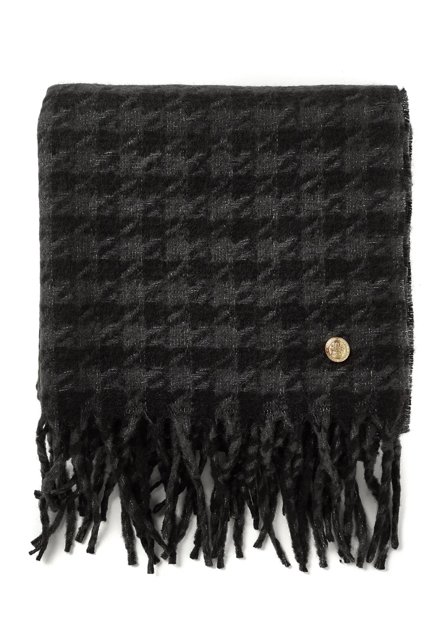 Women Holland Cooper Scarves | Scarves | HC Chelsea Scarf (Grey Houndstooth)