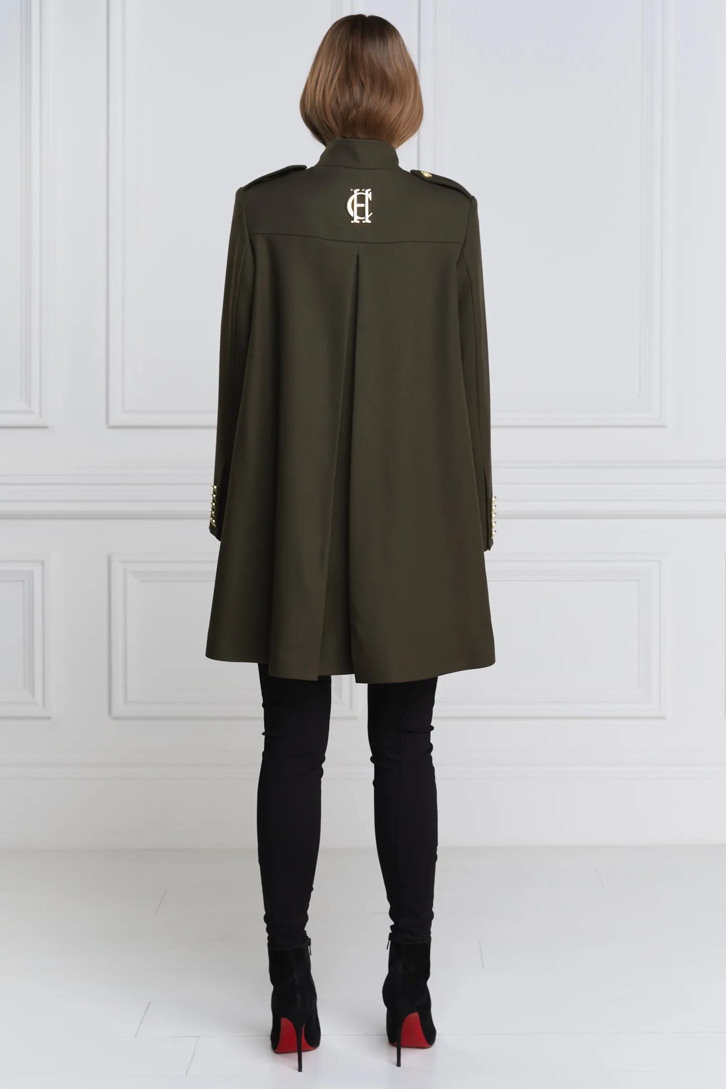 Women Holland Cooper Capes | Tailoring | Highbury Cape Coat (Khaki Barathea)