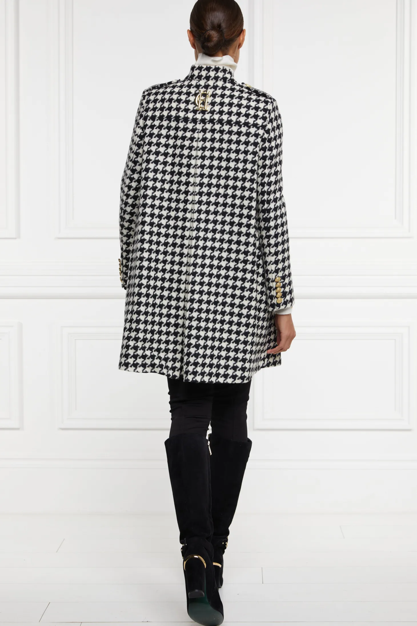 Women Holland Cooper Capes | Tailoring | Highbury Cape Coat (Large Scale Houndstooth)