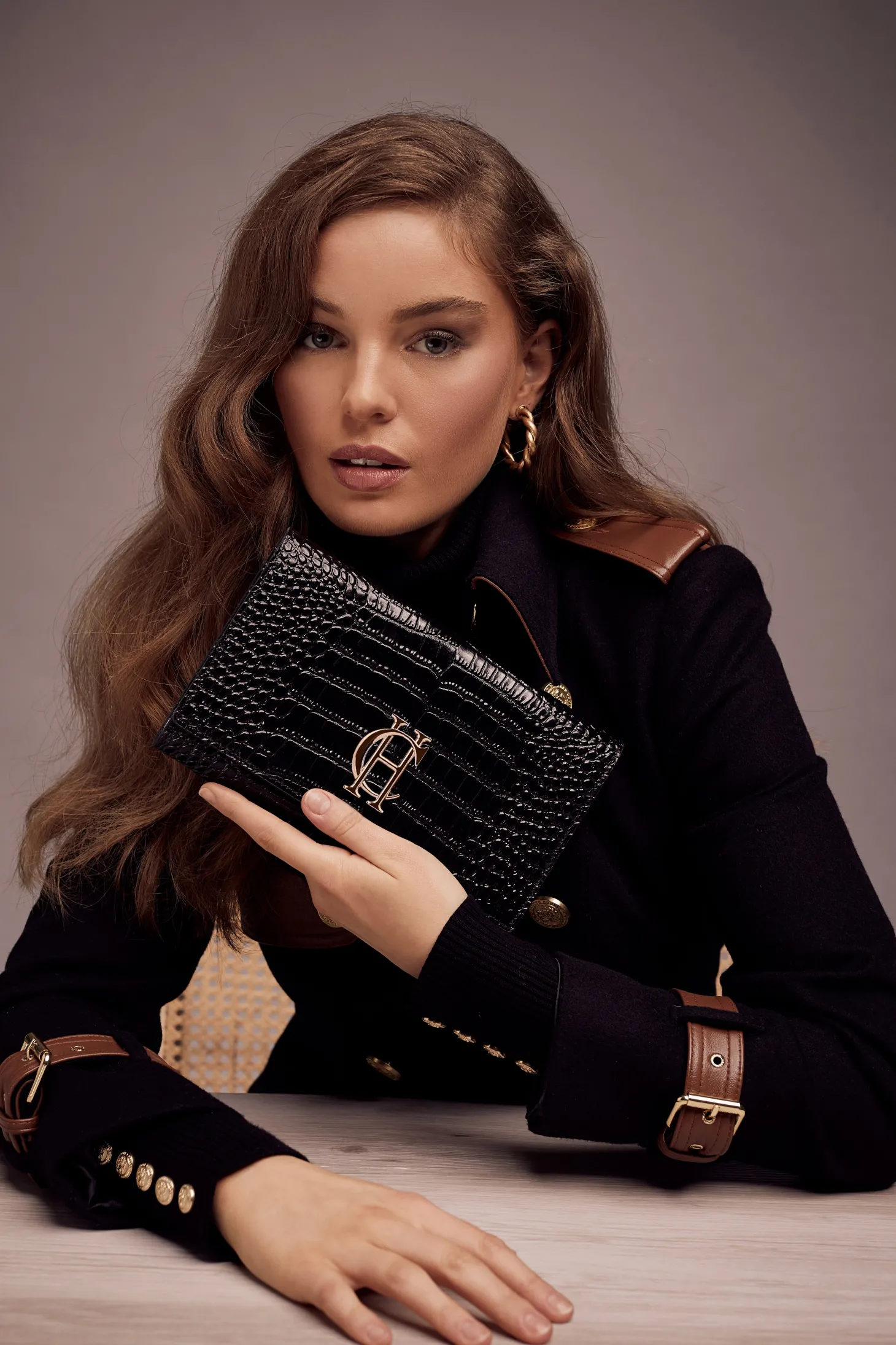 Women Holland Cooper Clutch Bags | Bags | Highbury Clutch Bag (Black Gold)