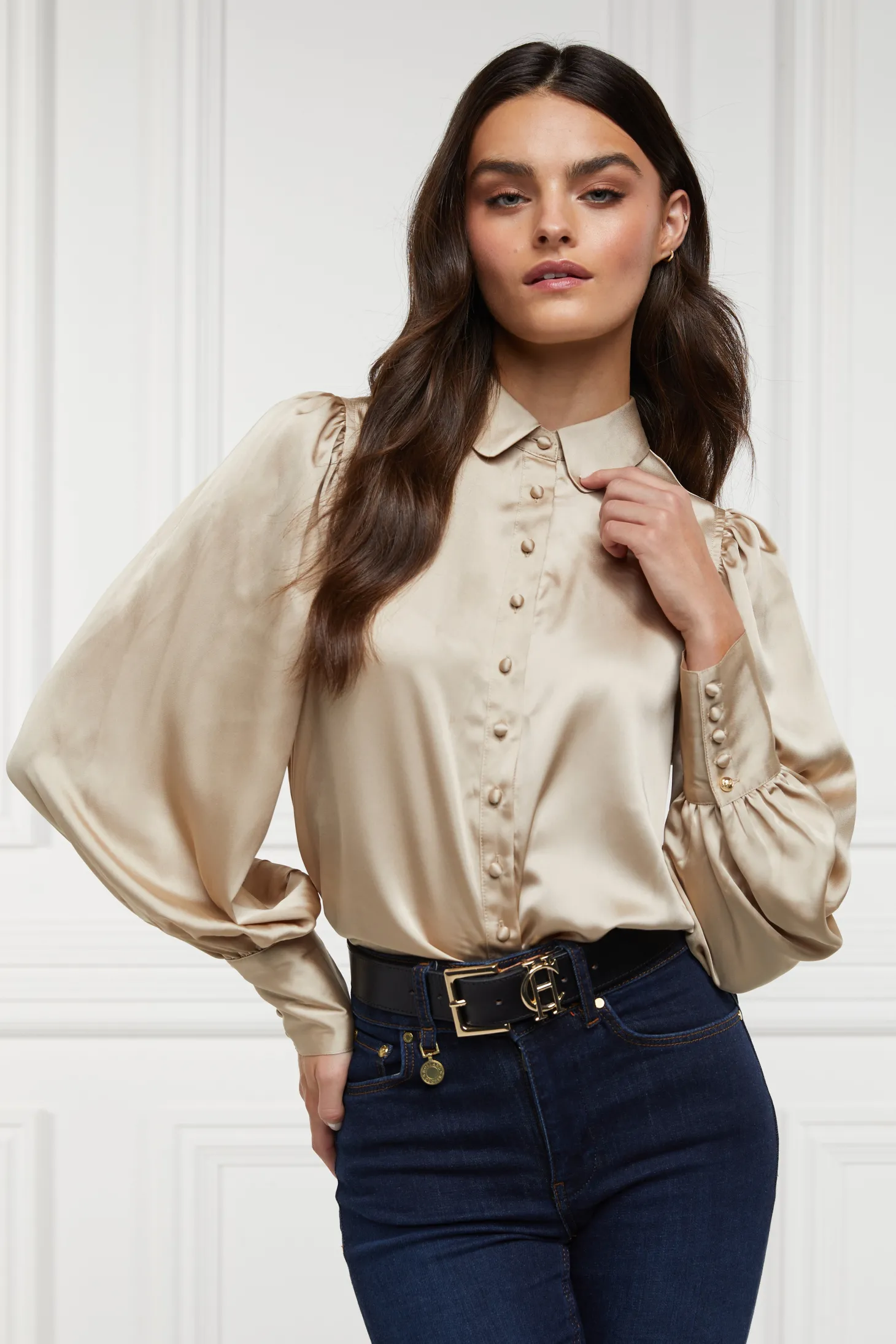 Women Holland Cooper Shirts & Blouses | Isla Satin Shirt