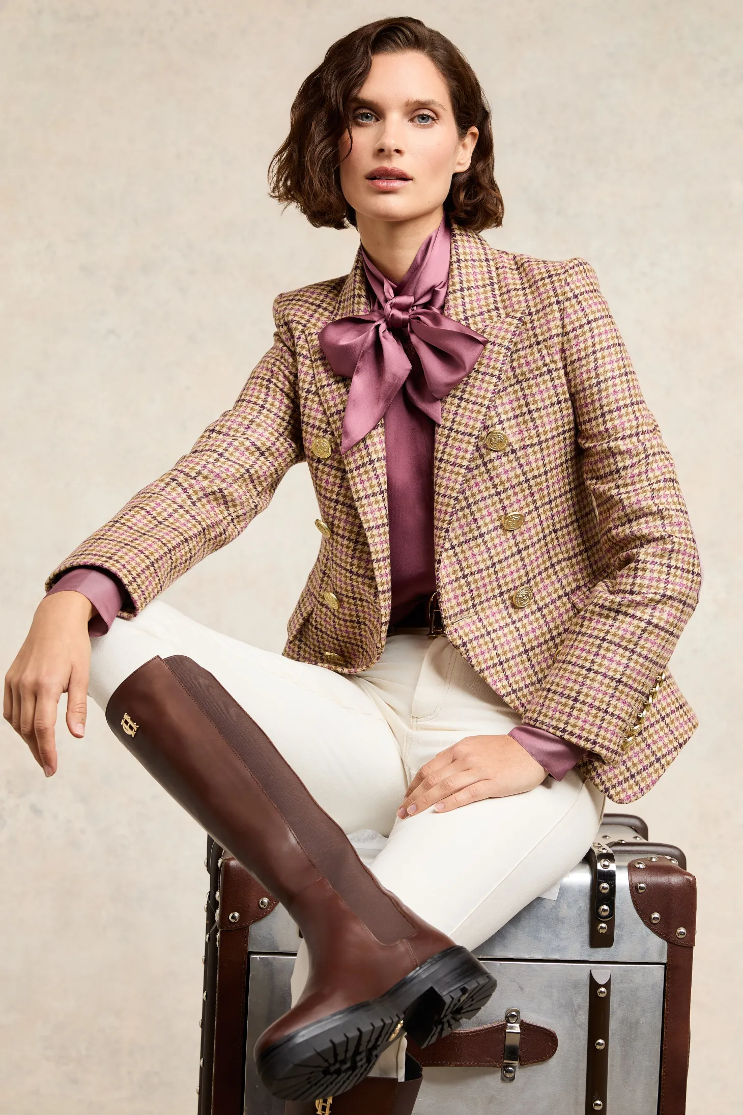 Women Holland Cooper Blazers | Tailoring | Knightsbridge Blazer (Sudeley Pink)