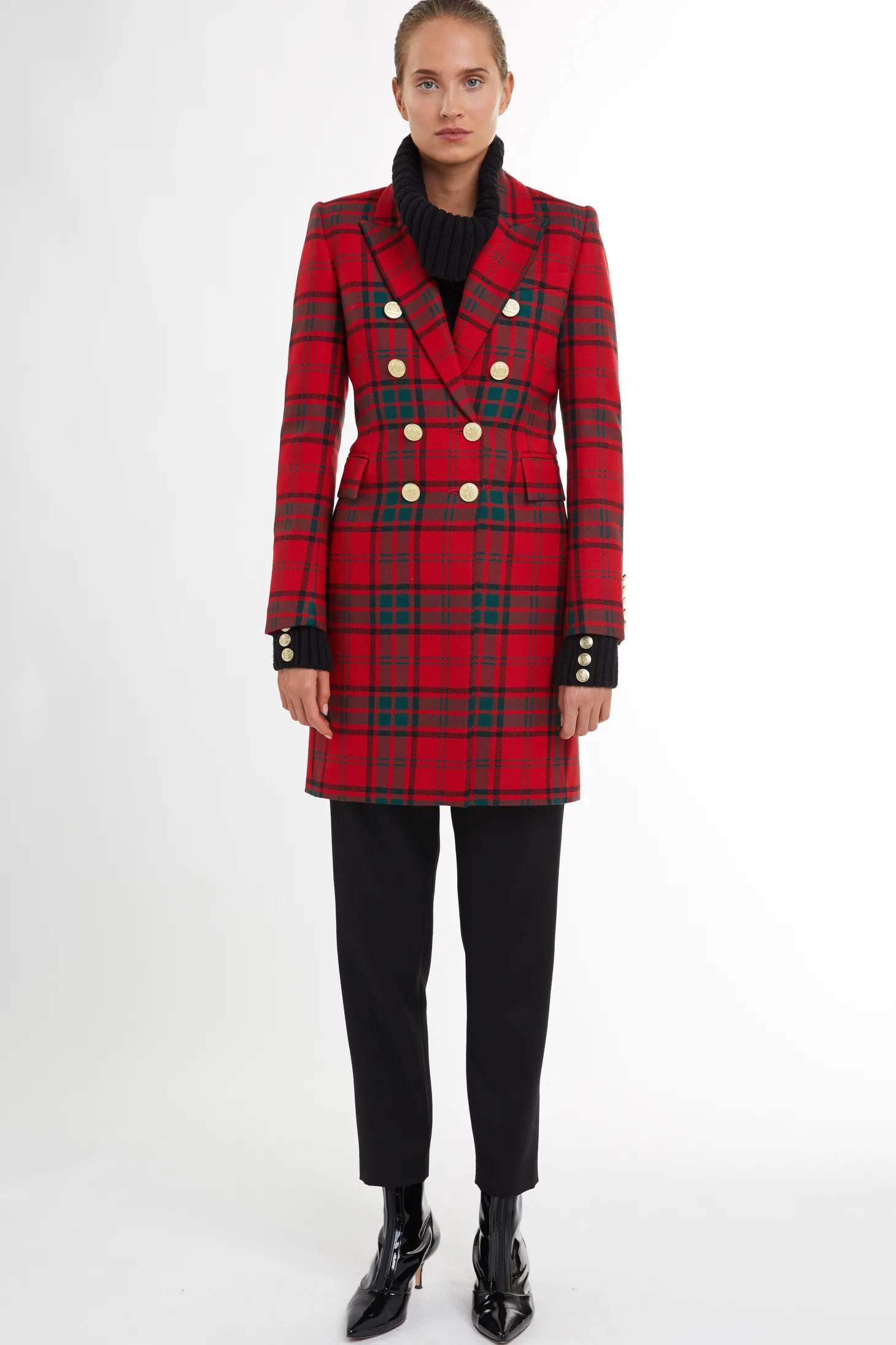 Women Holland Cooper Coats | Tailoring | Knightsbridge Coat (Red Tartan)