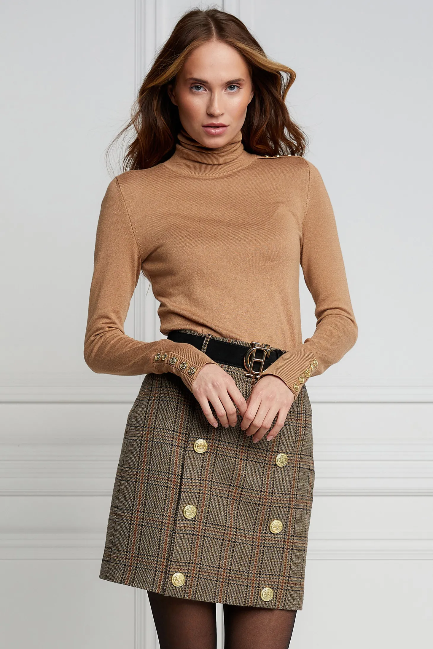 Women Holland Cooper Skirts | Tailoring | Knightsbridge Skirt (Bourbon Tweed)