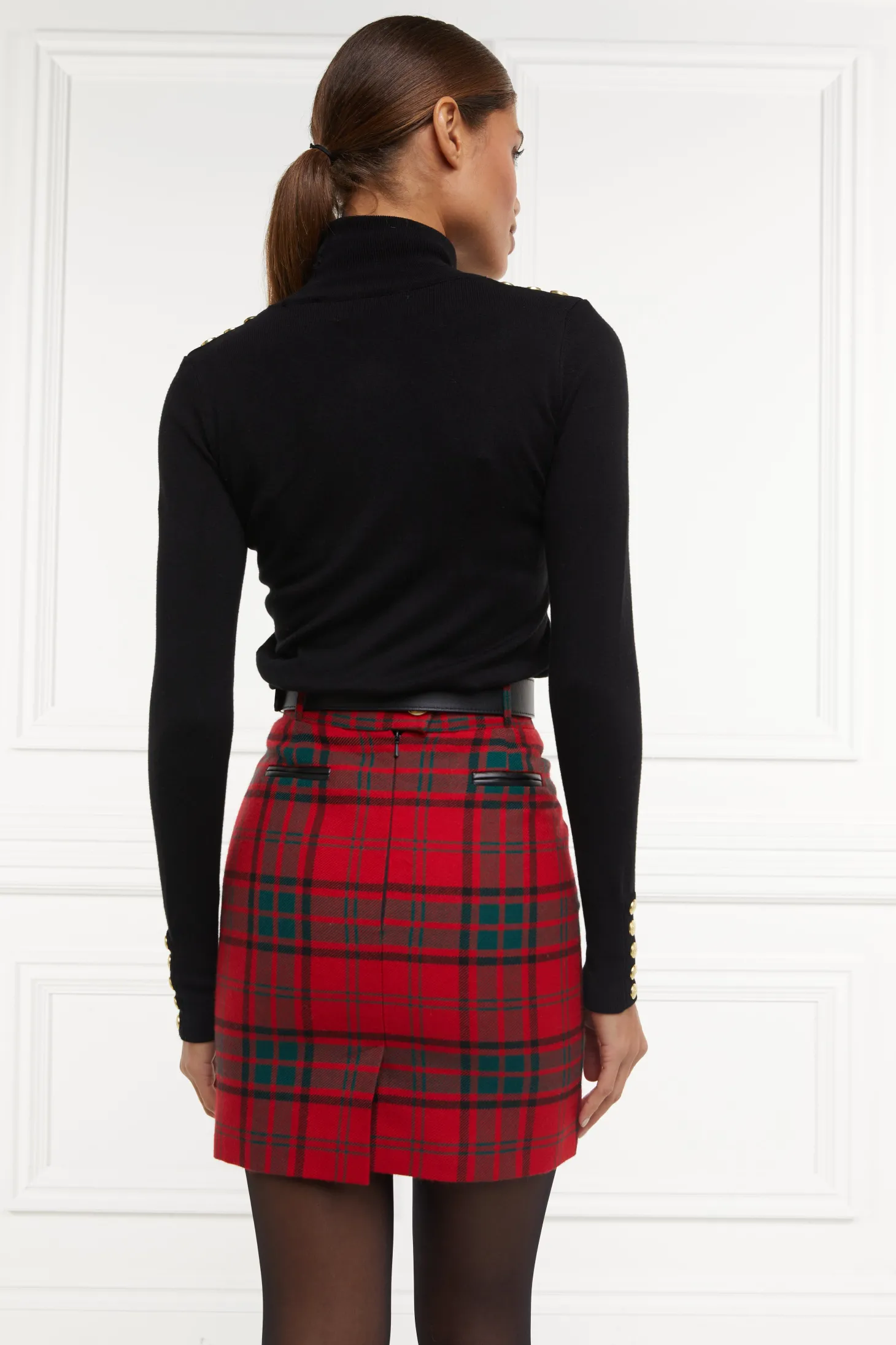 Women Holland Cooper Skirts | Tailoring | Knightsbridge Skirt (Red Tartan)