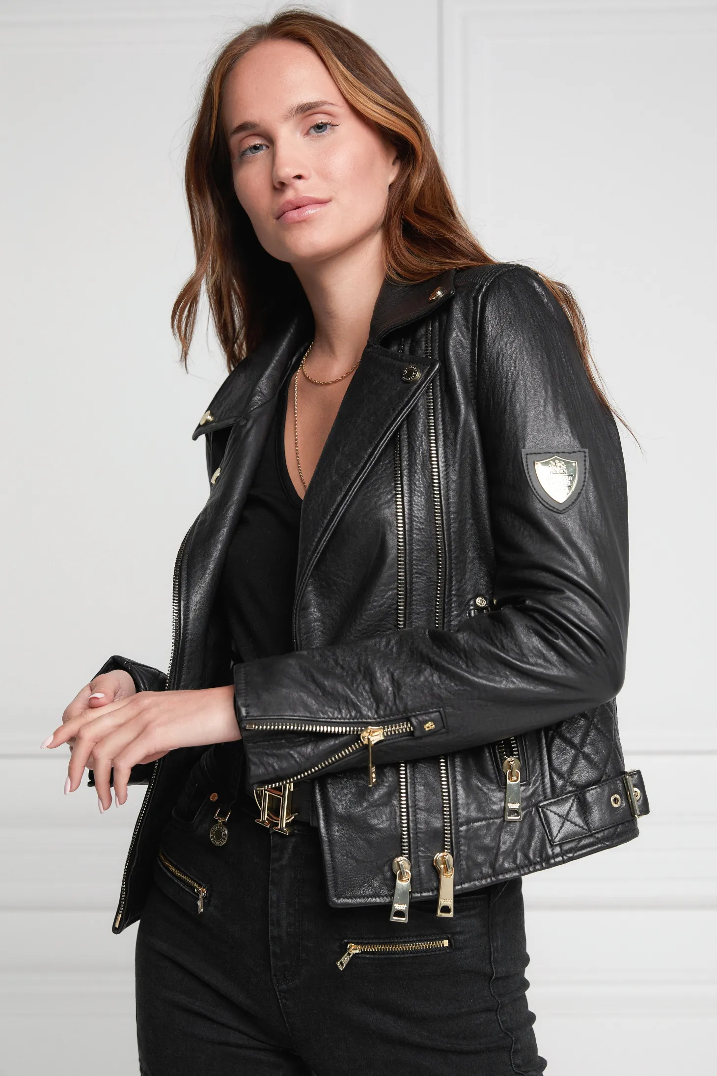 Women Holland Cooper Jackets | Leather Biker Jacket