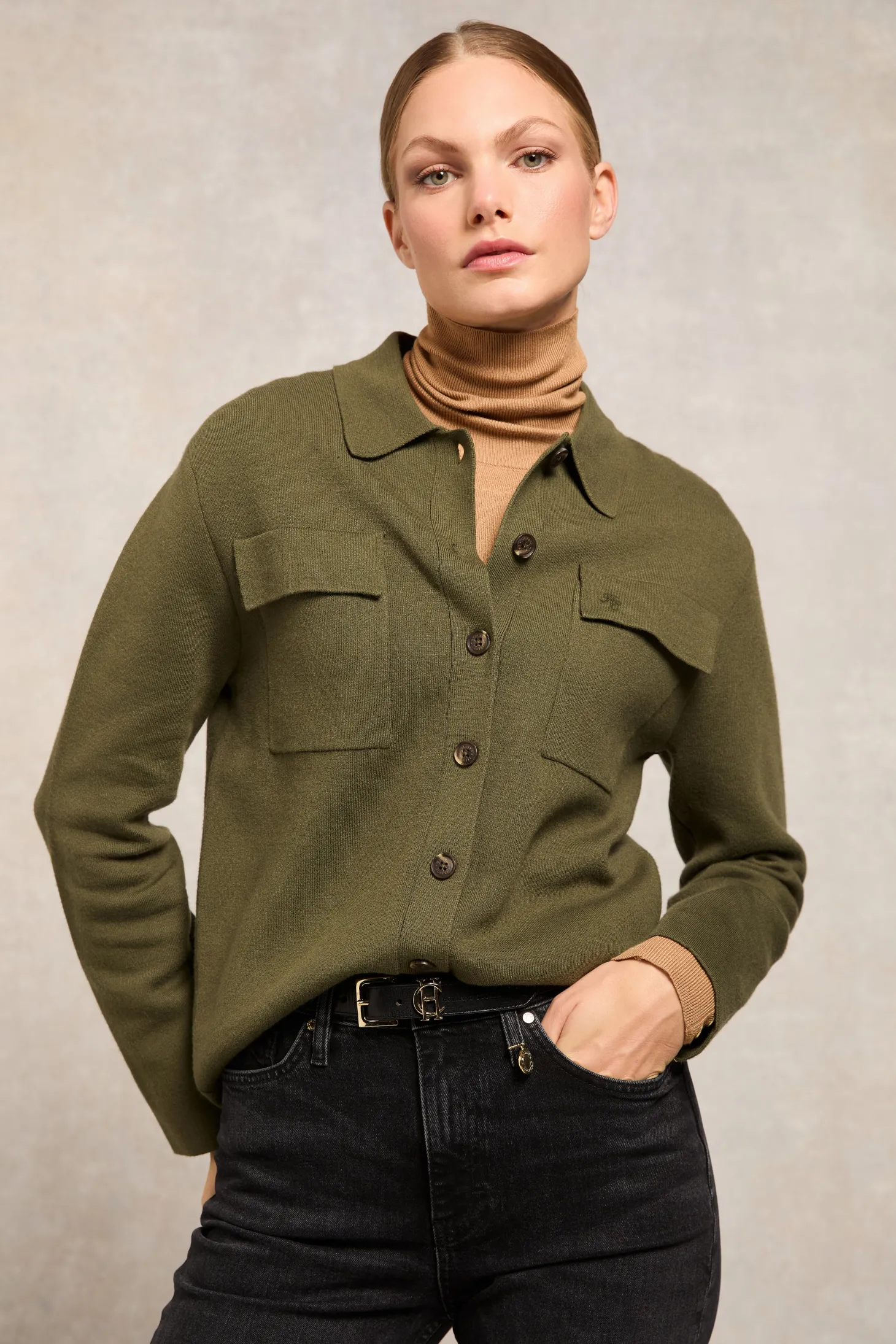 Women Holland Cooper Shirts & Blouses | Maria Knitted Overshirt