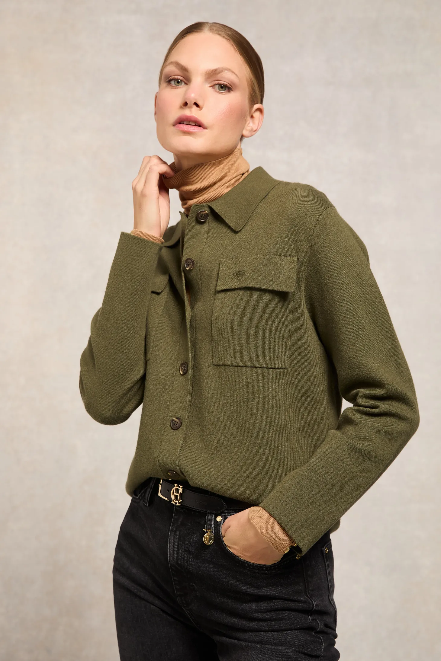 Women Holland Cooper Shirts & Blouses | Maria Knitted Overshirt