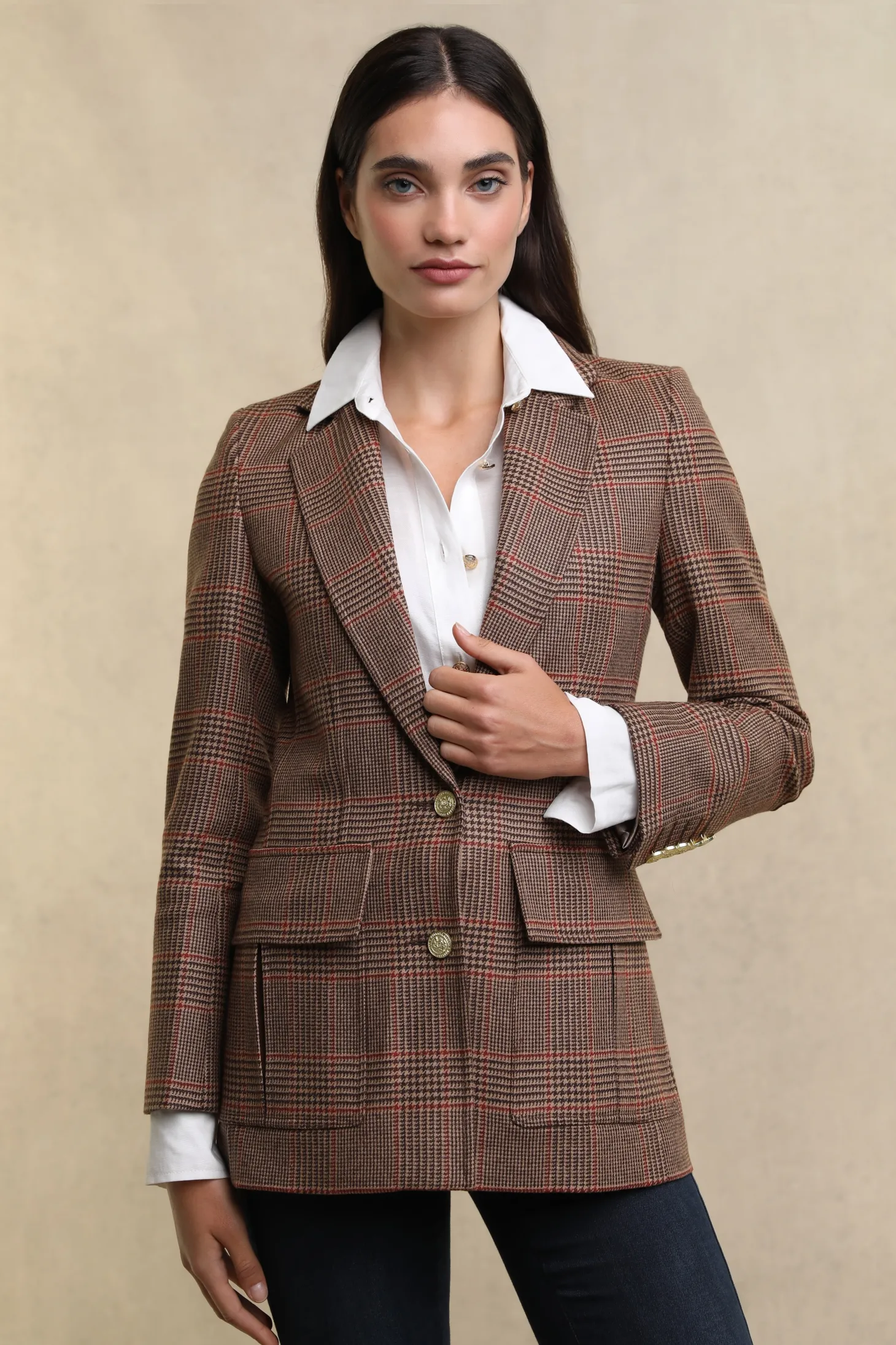 Women Holland Cooper Blazers | Tailoring | Paddington Blazer (Clarence Check Merlot)