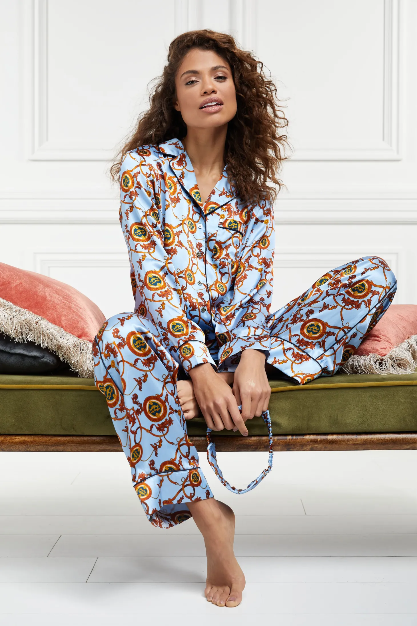 Women Holland Cooper Sleepwear | Pyjama Set (Sky Blue)