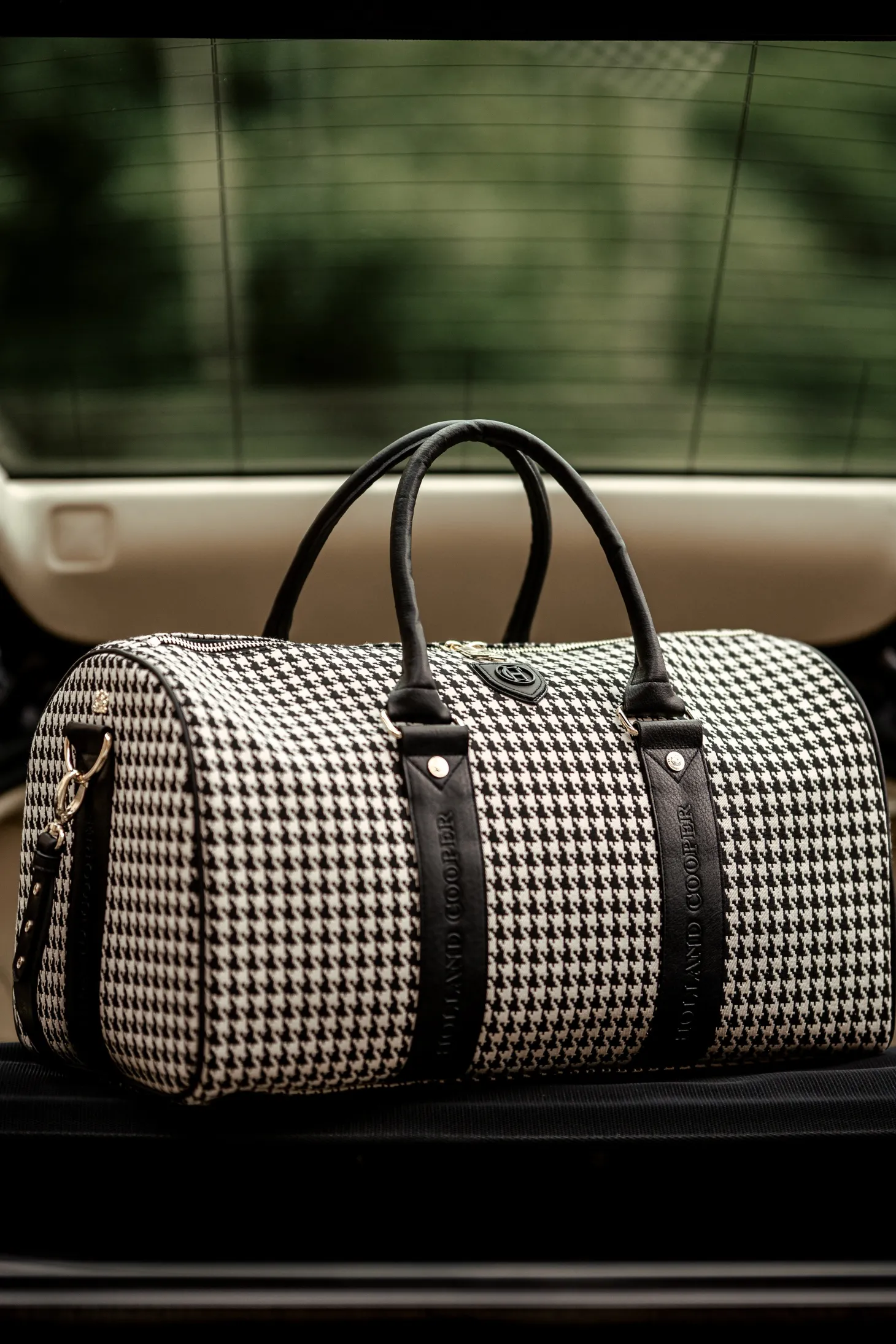 Women Holland Cooper Holdalls & Suitcases | Travel Bags | Regency Holdall (Ecru Houndstooth)