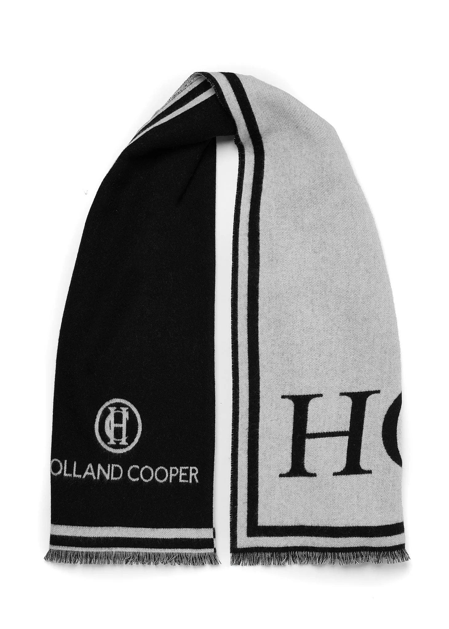 Women Holland Cooper Scarves | Scarves | Regency Monogram Scarf (Black White)