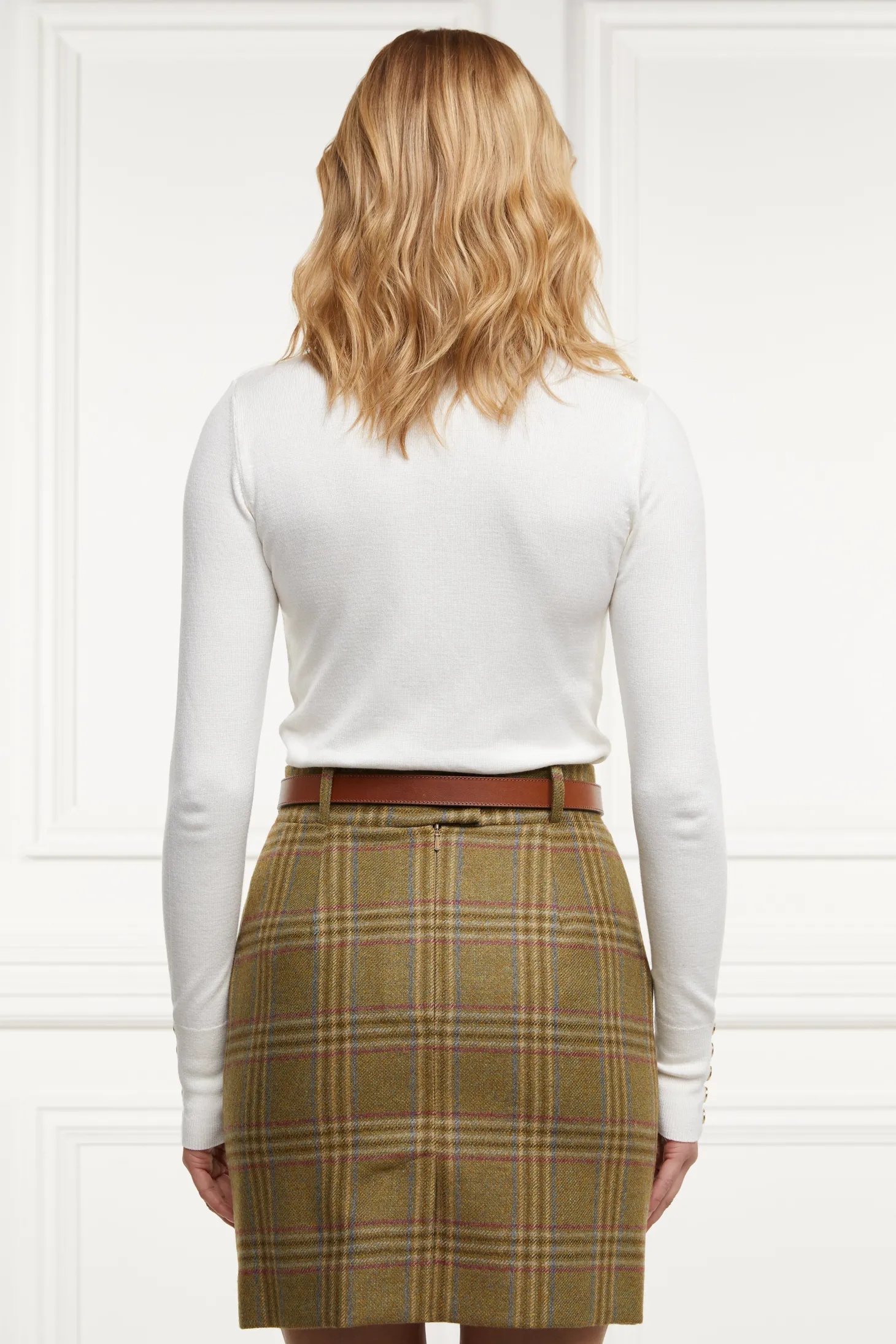 Women Holland Cooper Skirts | Tailoring | Regency Skirt (Avebury Green Check)