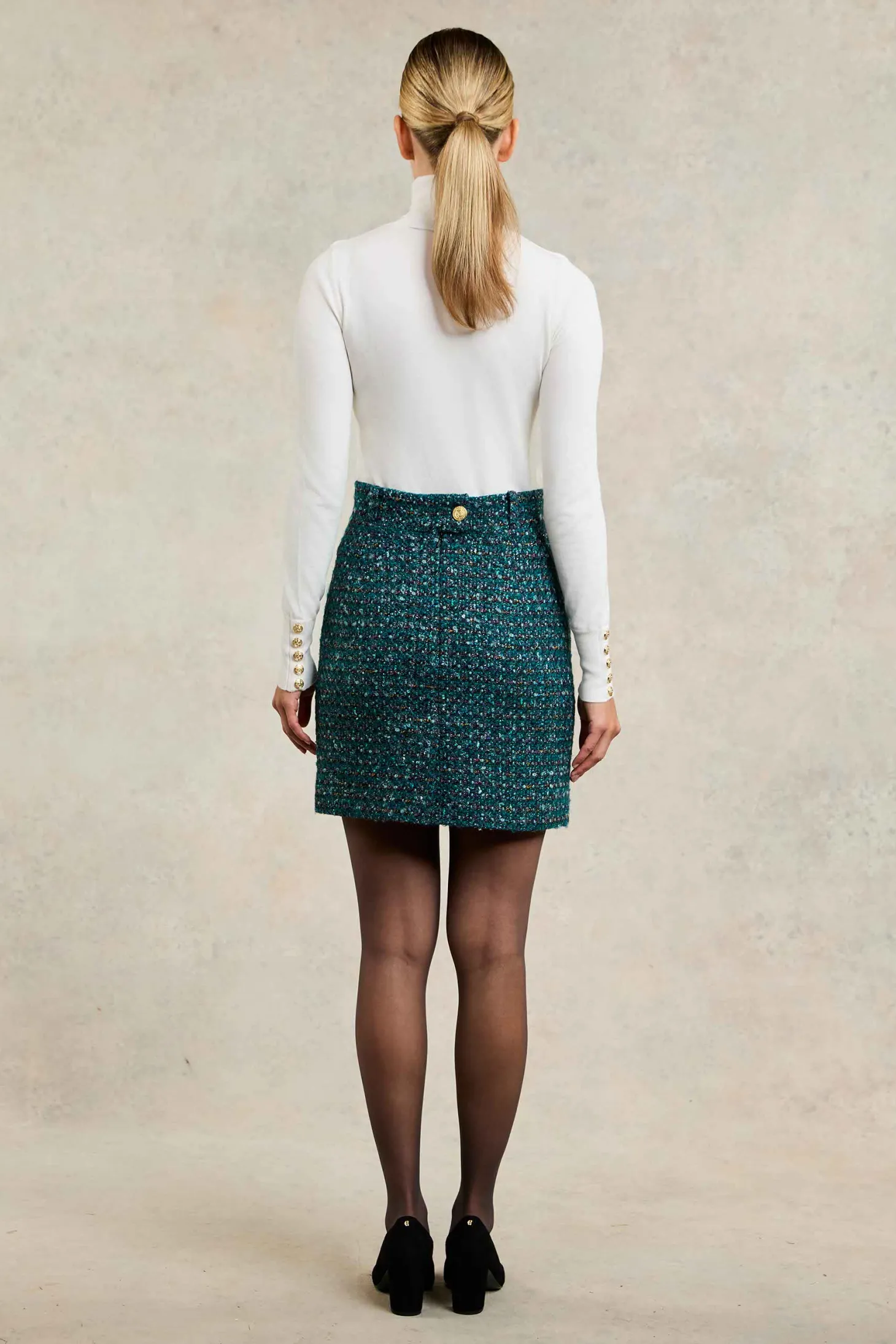 Women Holland Cooper Skirts | Tailoring | Regency Skirt (Emerald Boucle)