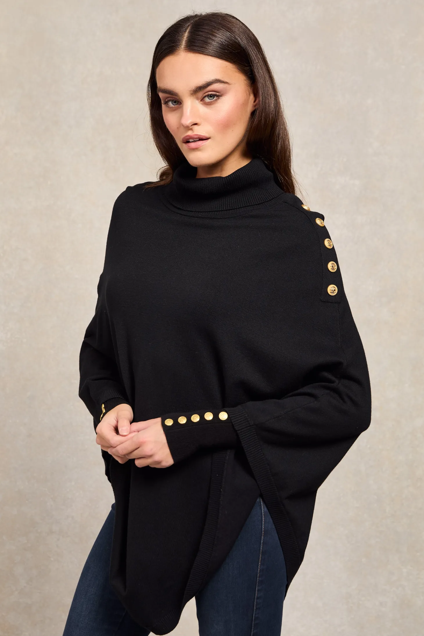 Women Holland Cooper Capes | Knitwear | Roll Neck Cape