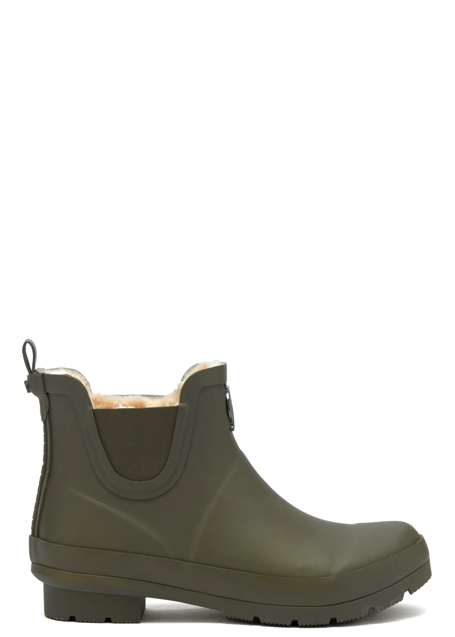 Women Holland Cooper Wellington Boots | Rubber Chelsea Boot (Matte Green Gunmetal)